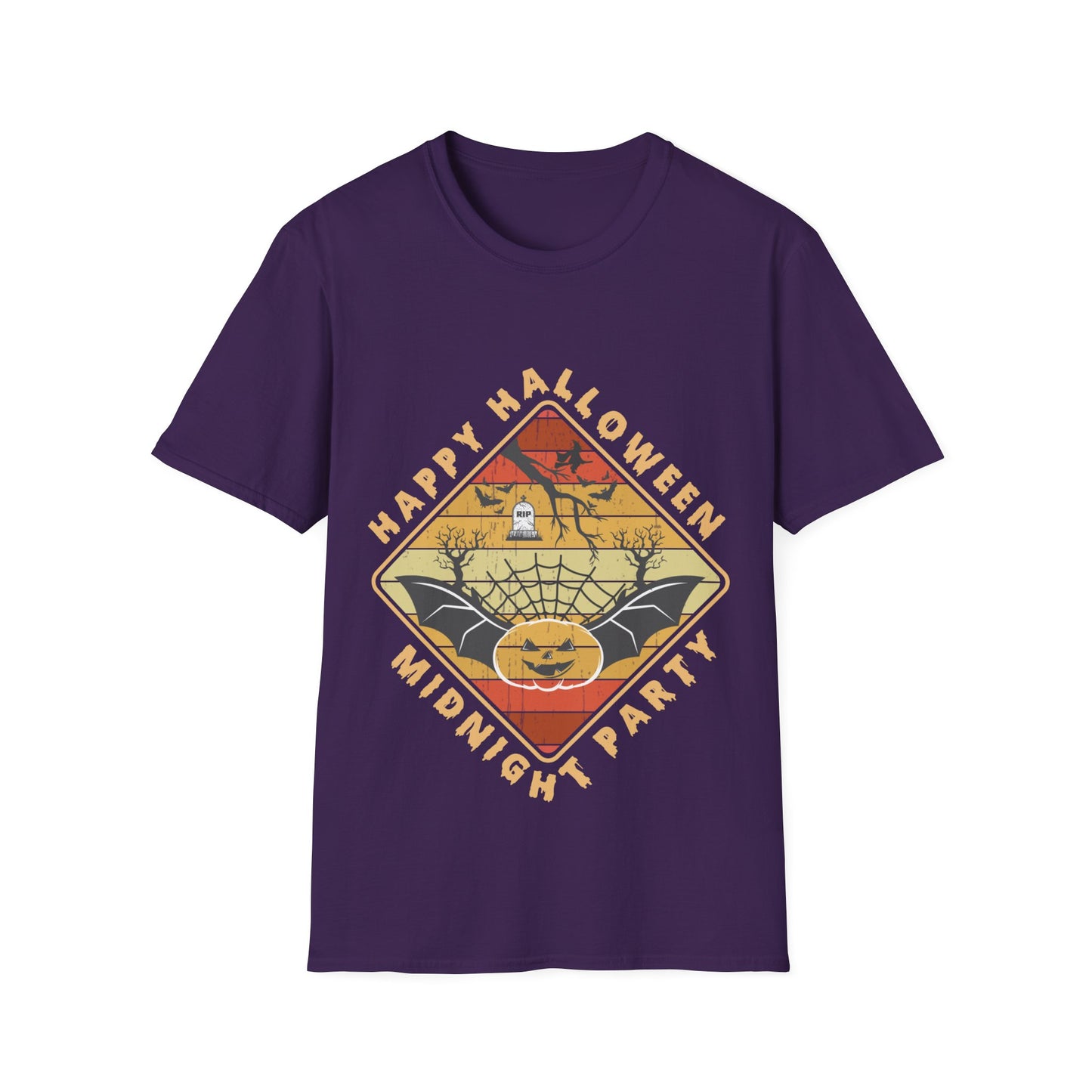 Unisex Halloween Tee - Happy Halloween Midnight Party T-Shirt
