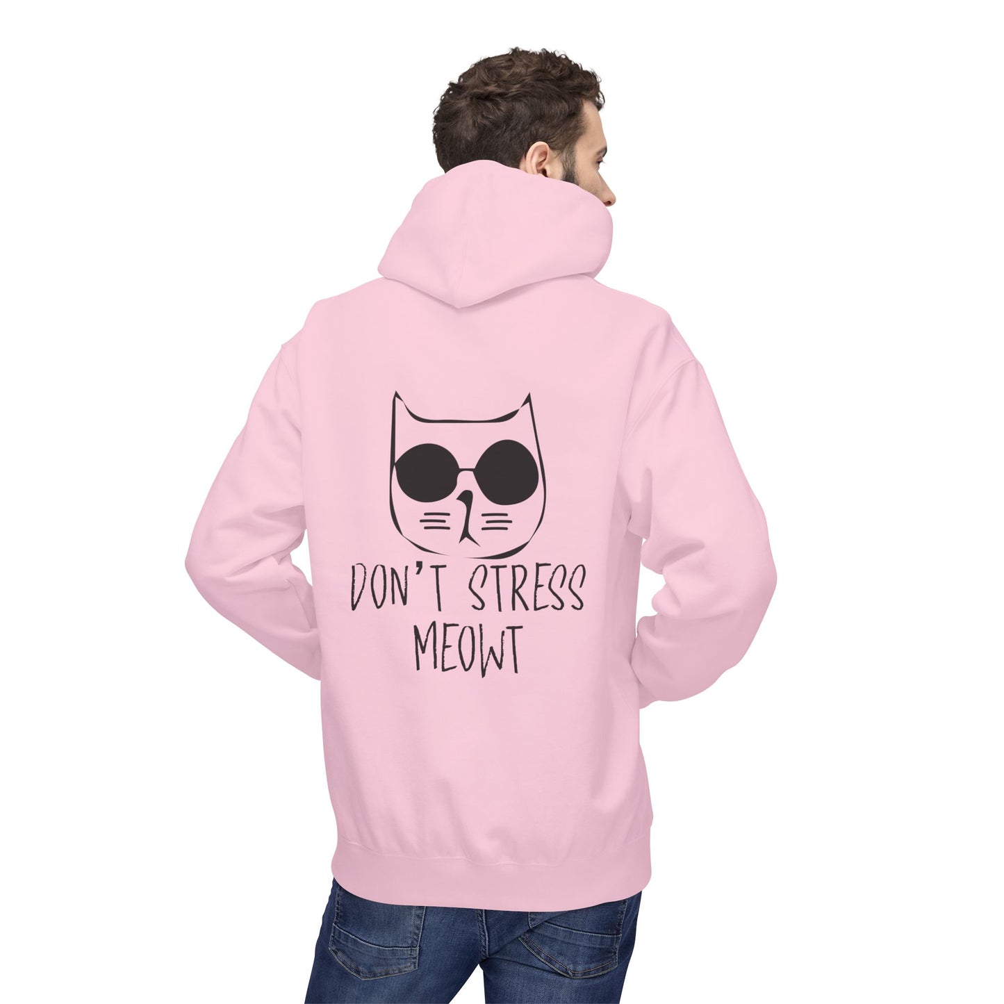 Cool Cat Vibes Hoodie - Cozy Fleece Pullover