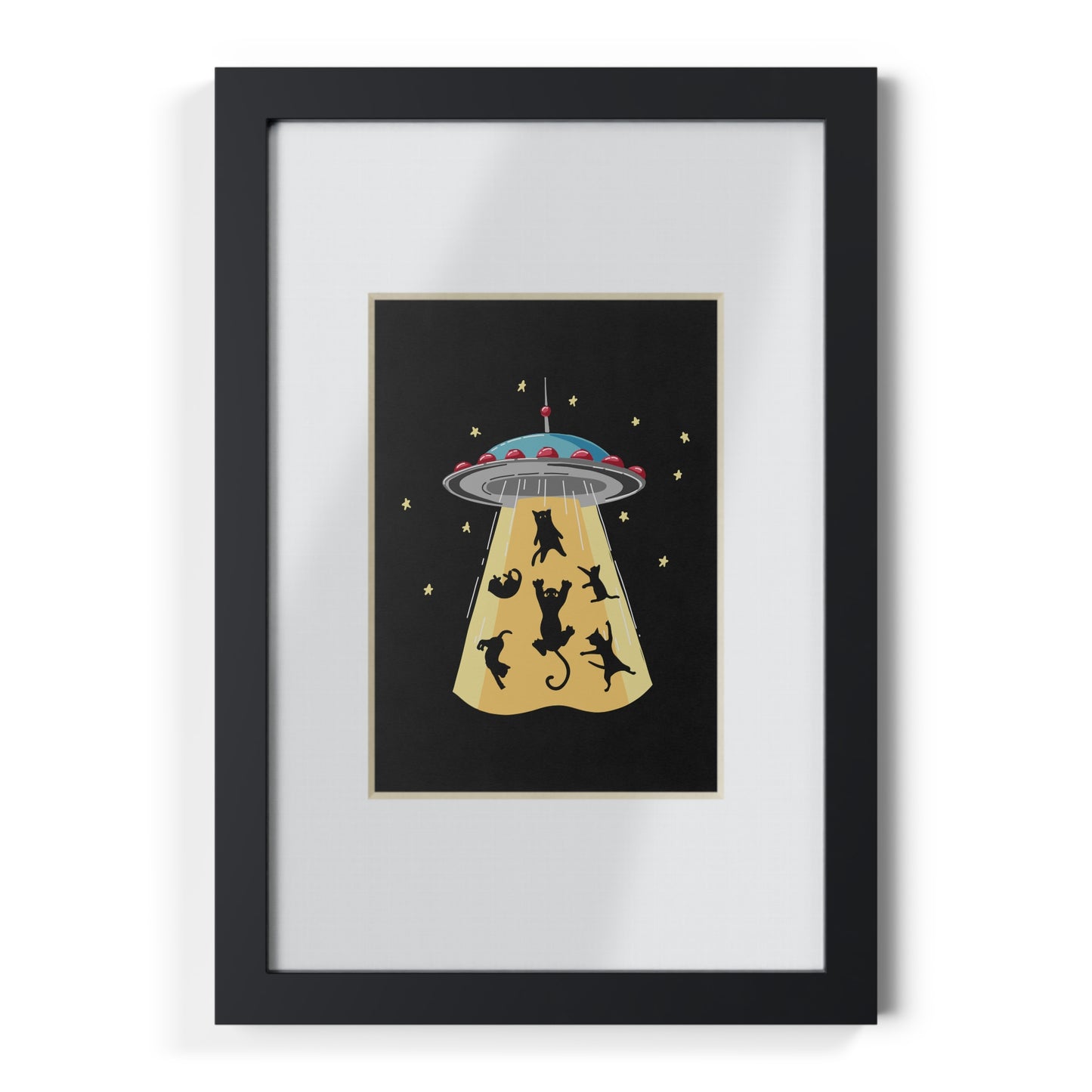 UFO Cat Abduction Framed Poster