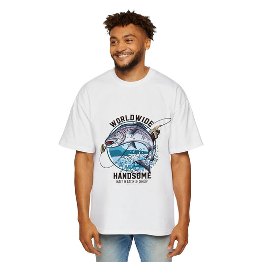 Fishing Tee — "Worldwide Handsome" Bass & Tackle Shop Graphic Shirt