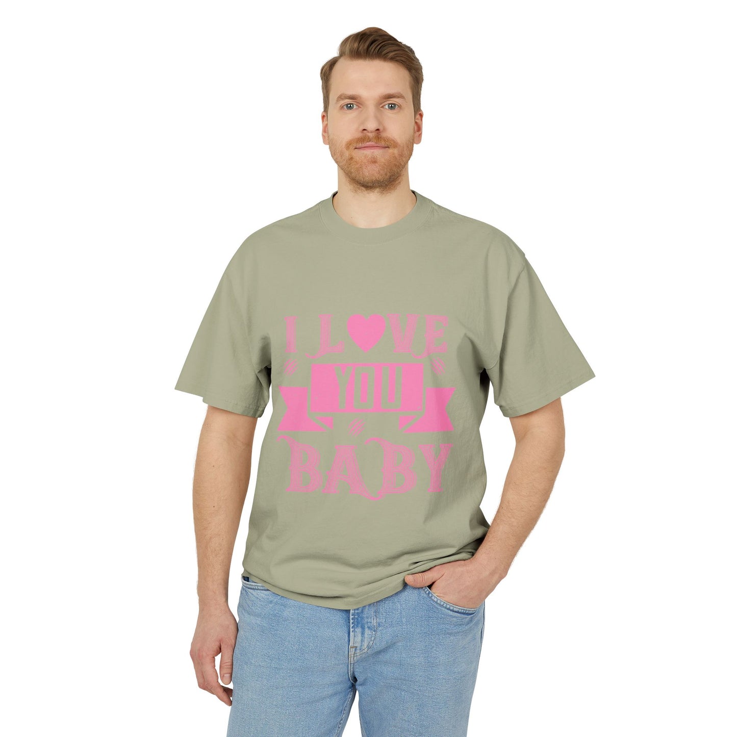 I Love You Baby Tee — Vintage Pink Romantic Graphic T‑Shirt
