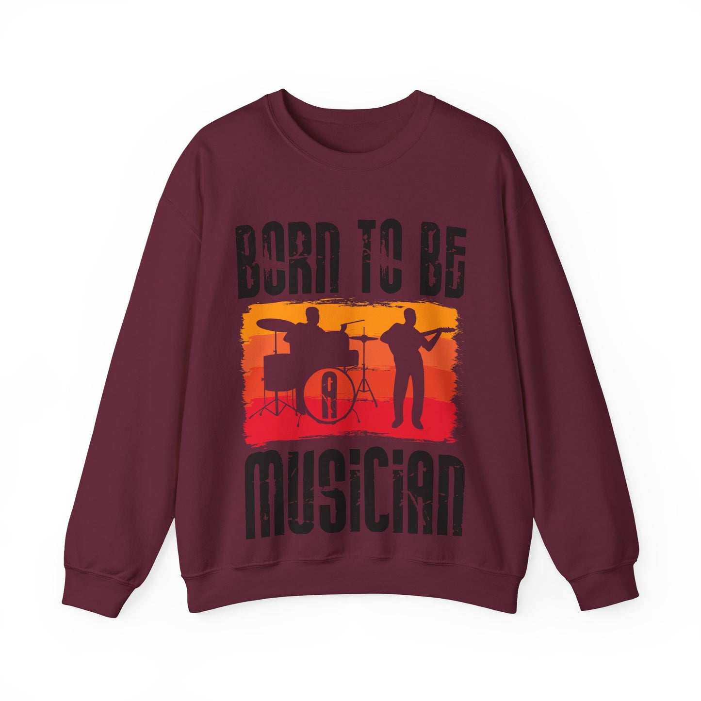 Musician Sweatshirt - "Born To Be Musician" Vintage Band Crewneck
