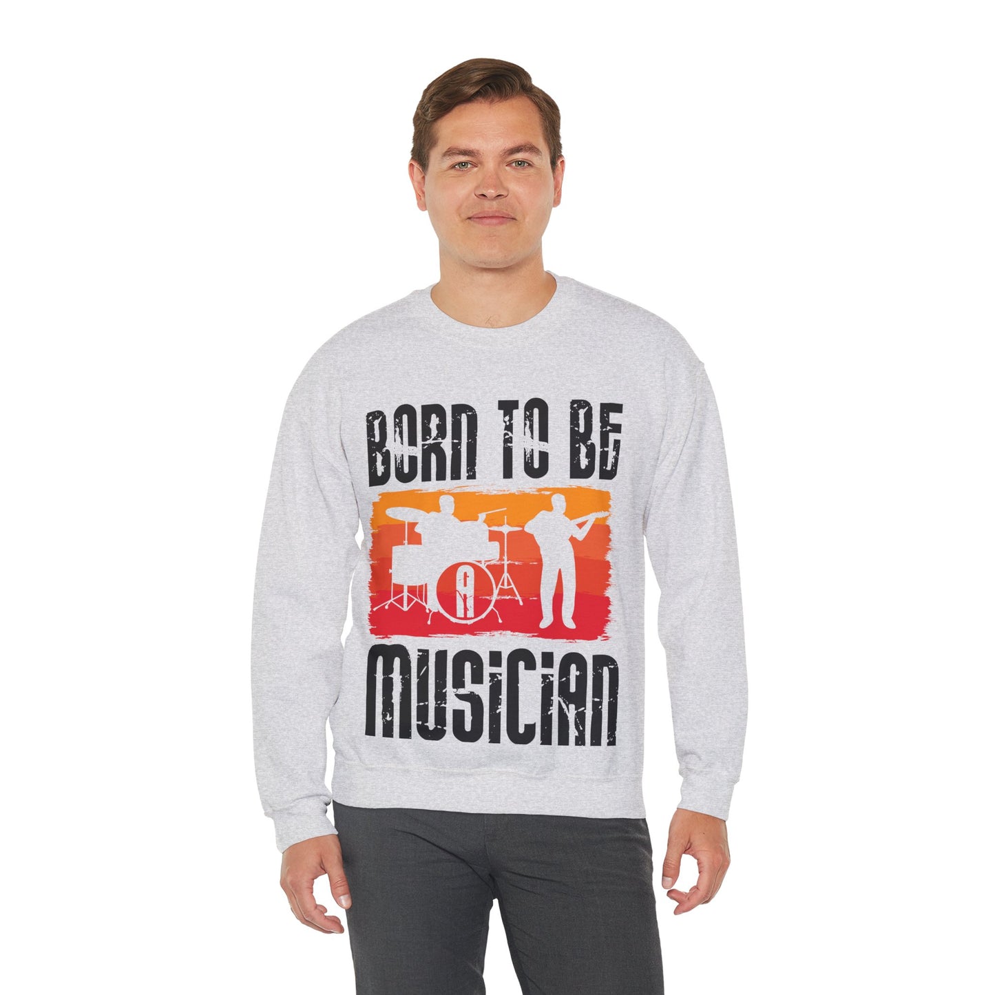 Musician Sweatshirt - "Born To Be Musician" Vintage Band Crewneck