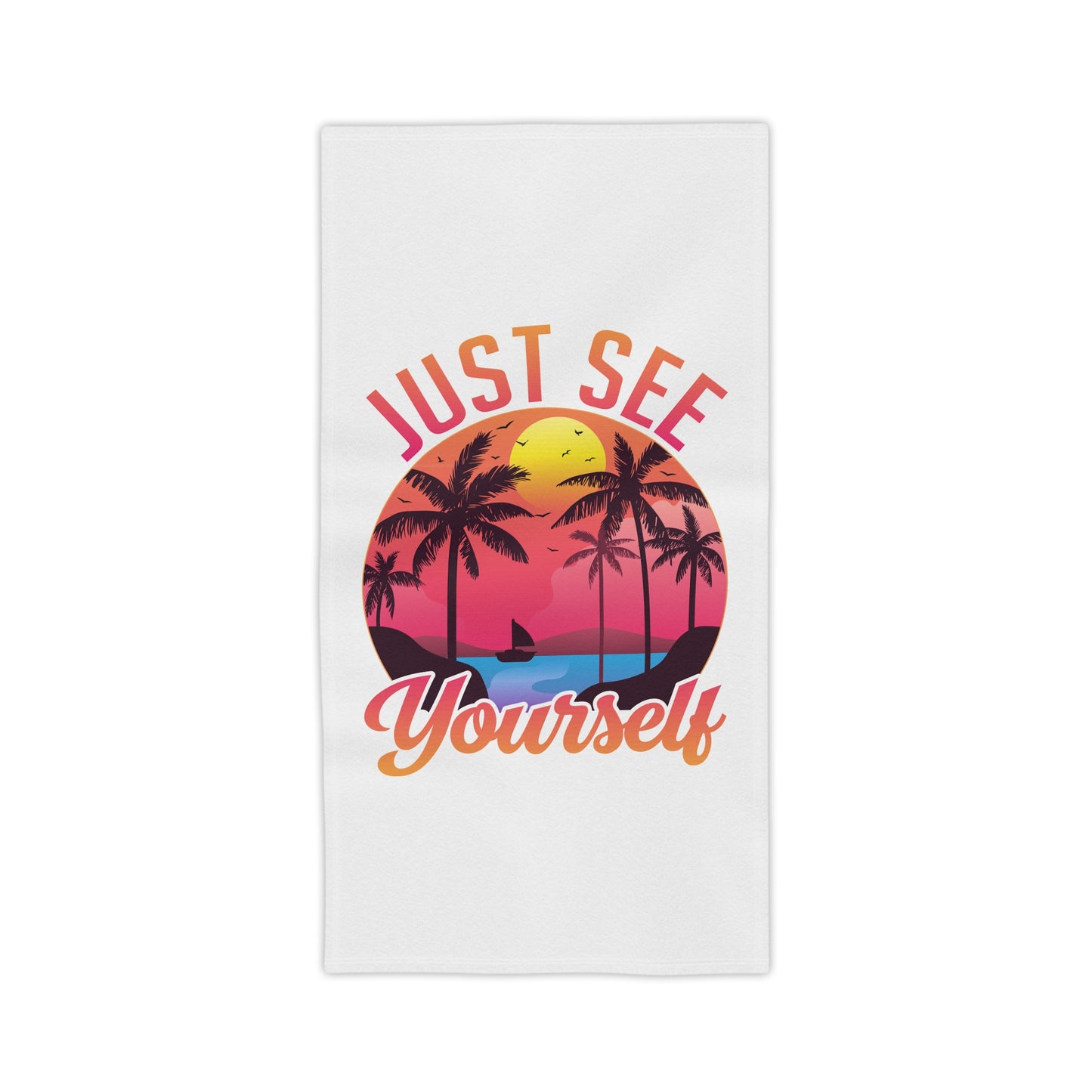 Tropical Beach Towels with Motivational Quote