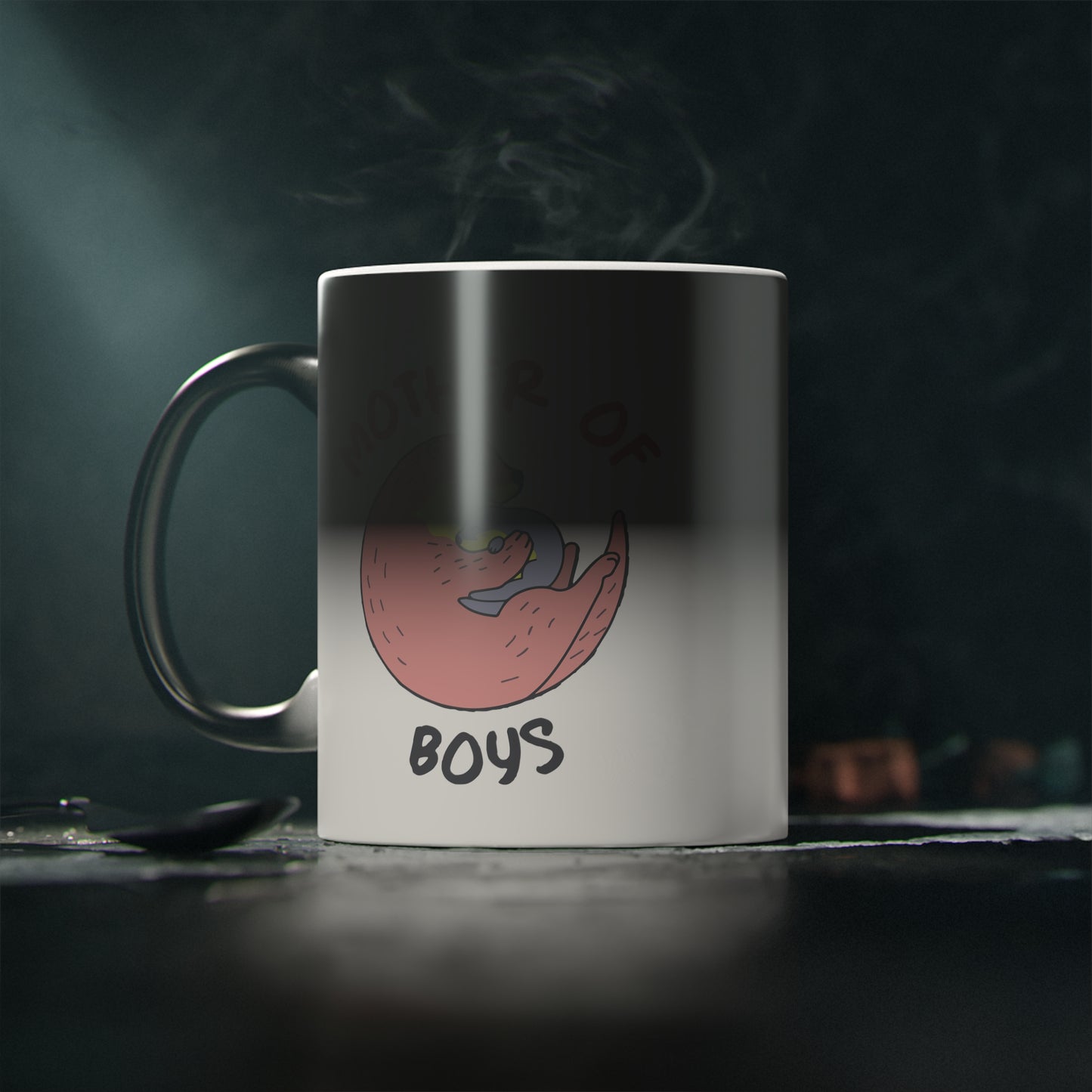 Magic Mug — Cute Pink Donut ‘Mornings Are Better With Sprinkles’ Color-Changing Coffee Mug