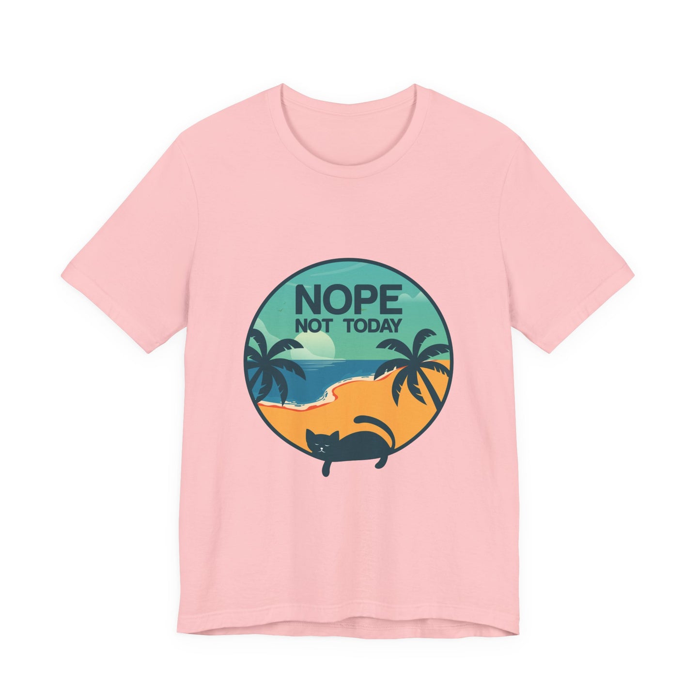 Nope Not Today Beach Cat Tee