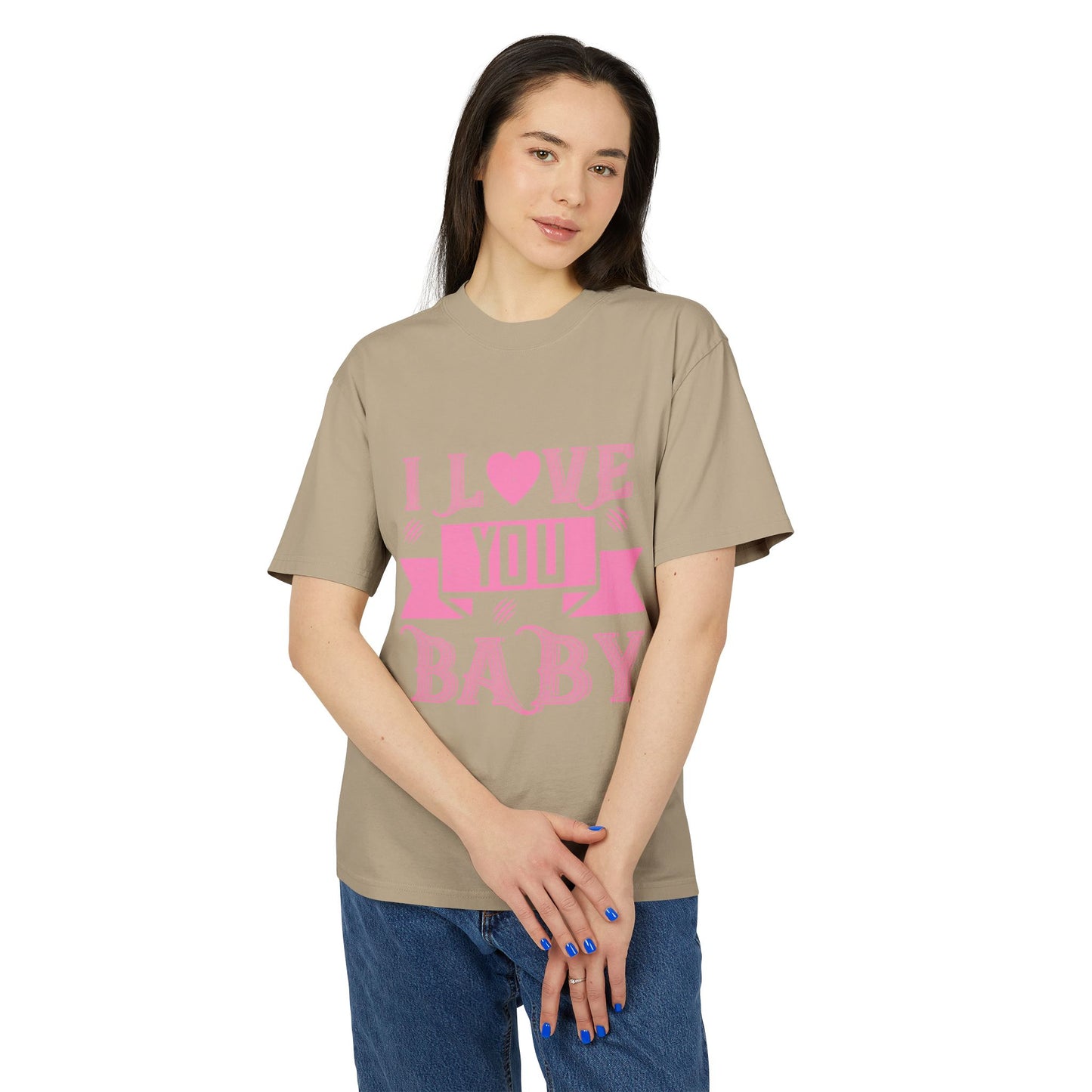 I Love You Baby Tee — Vintage Pink Romantic Graphic T‑Shirt