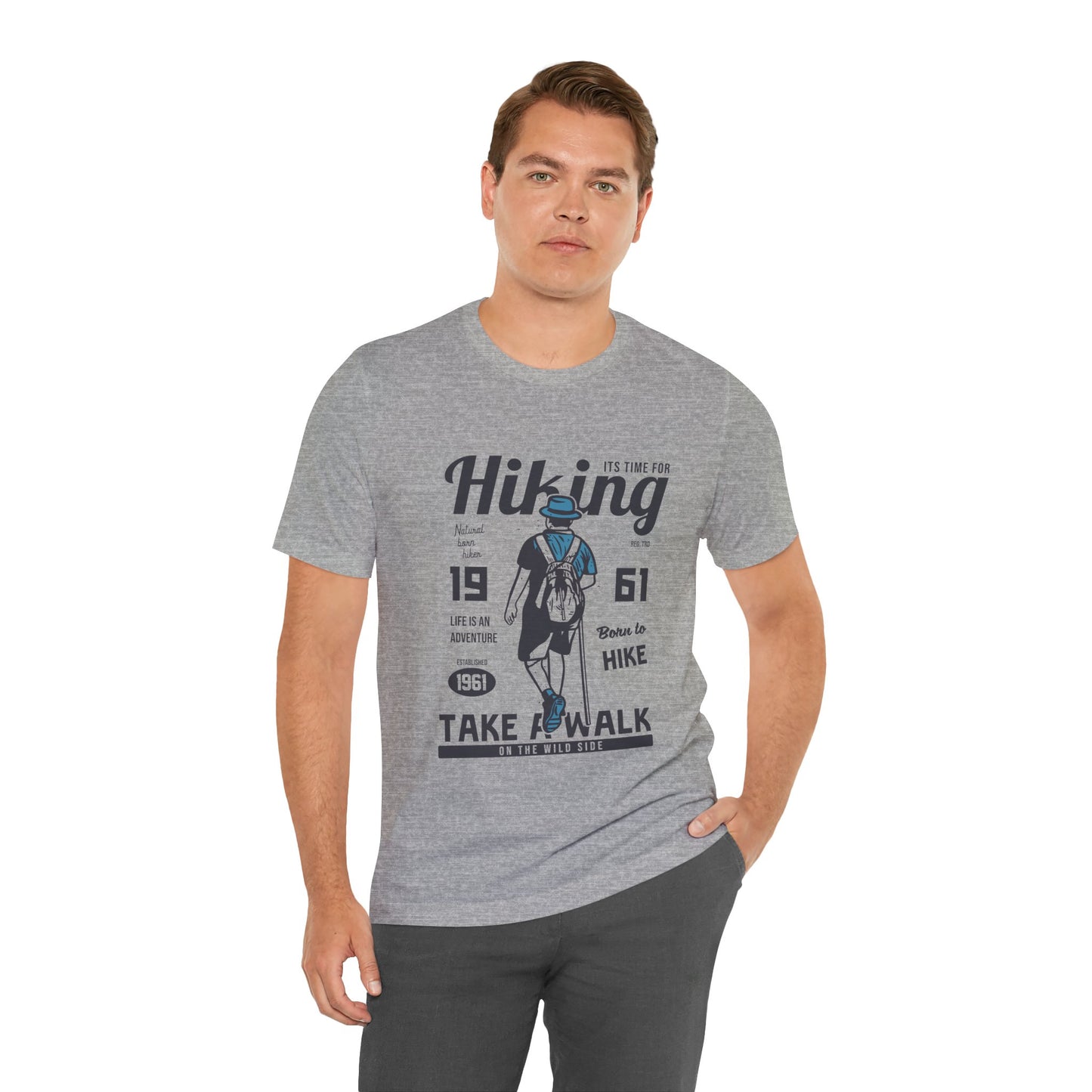 Hiking Tee — 'Take a Walk' Vintage Hiker Graphic T-Shirt