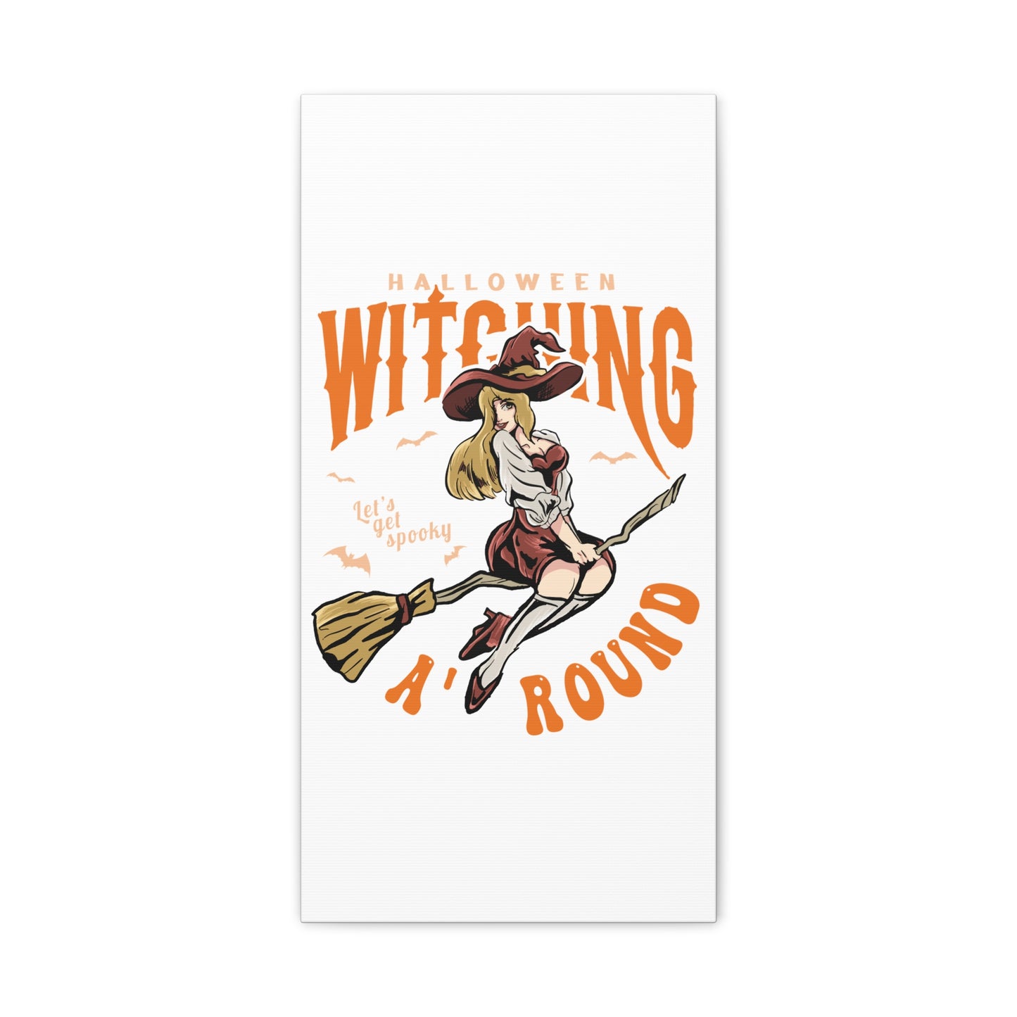 Canvas Print — "Witching Around" Vintage Halloween Witch Wall Art
