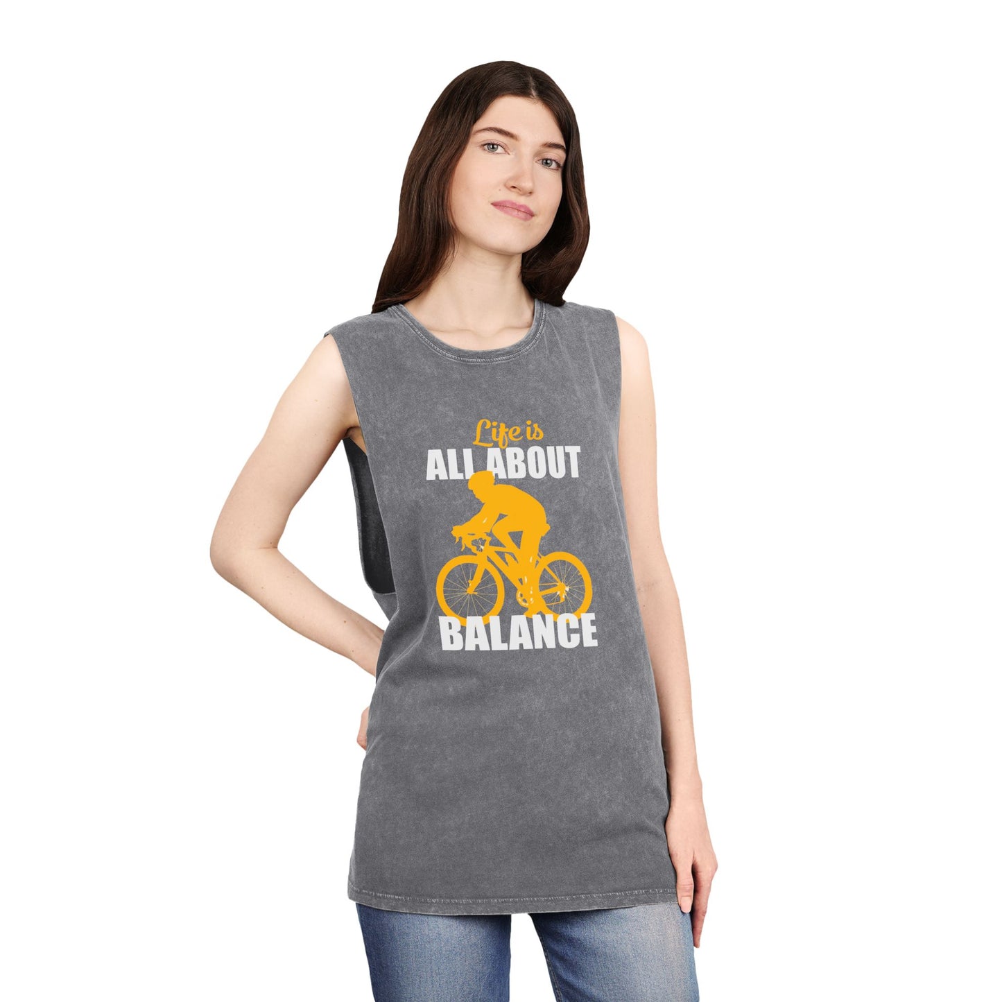 Stonewash Tank Top for Bikers - Adventure Tee, Outdoor Activewear