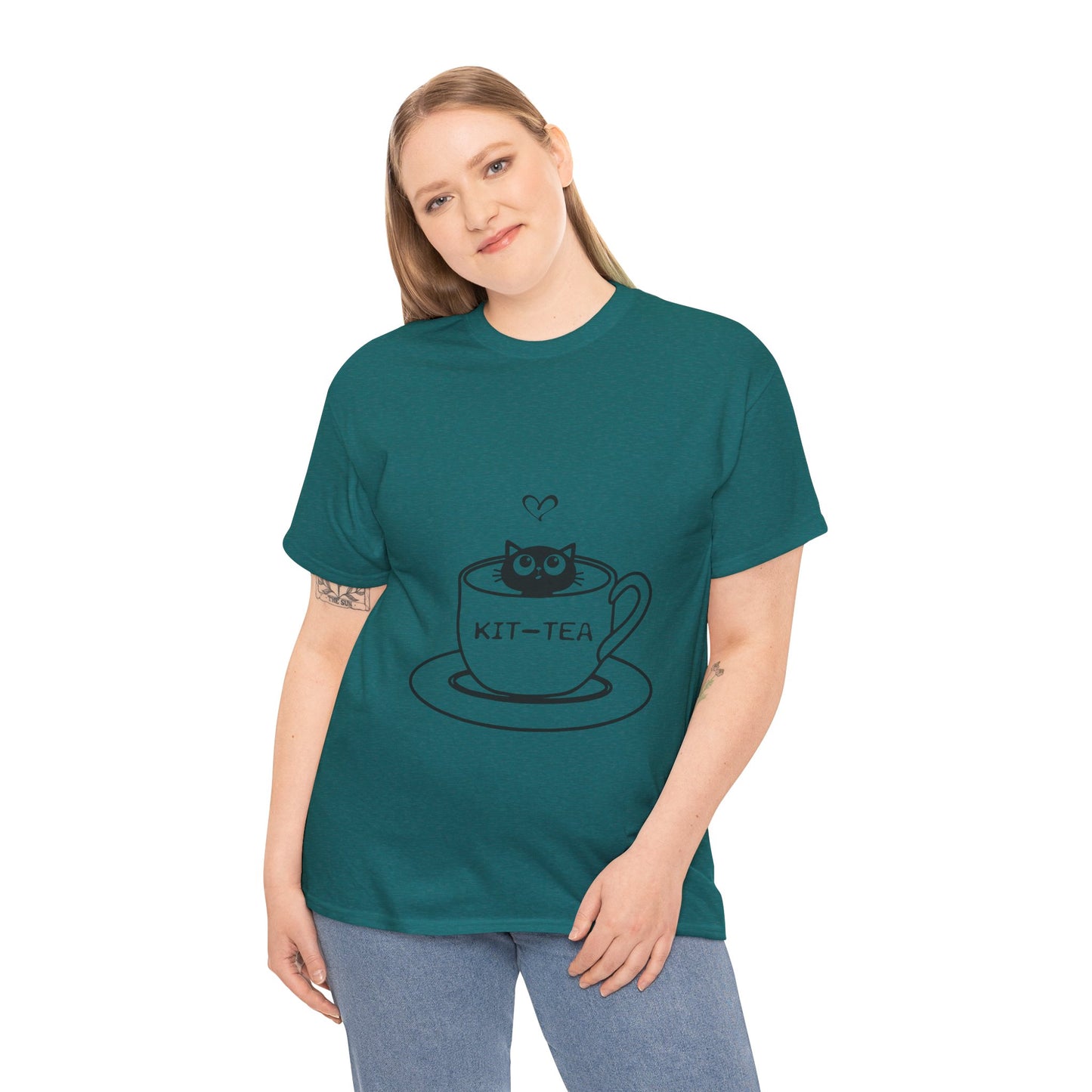 Kit-Tea Cat Tee — Cute Cat in a Teacup Graphic T-Shirt