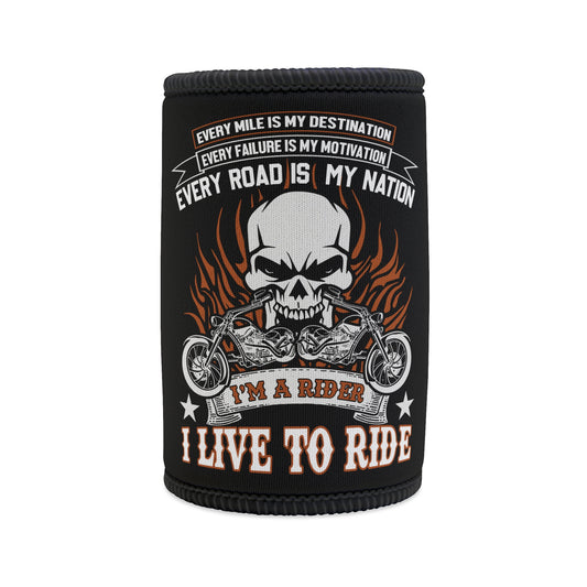 Stubby Cooler - I live to ride