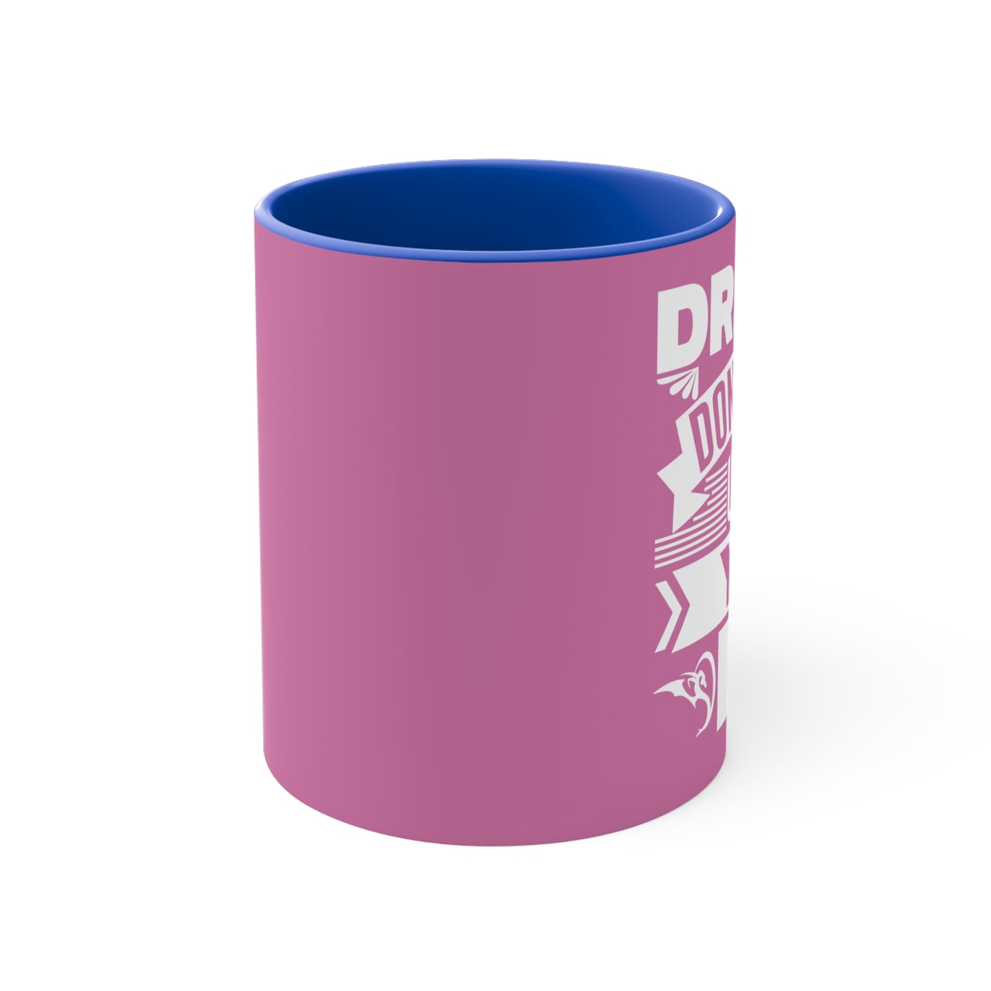 Dream Big Pink Accent Mug — Inspirational 11oz Coffee Cup