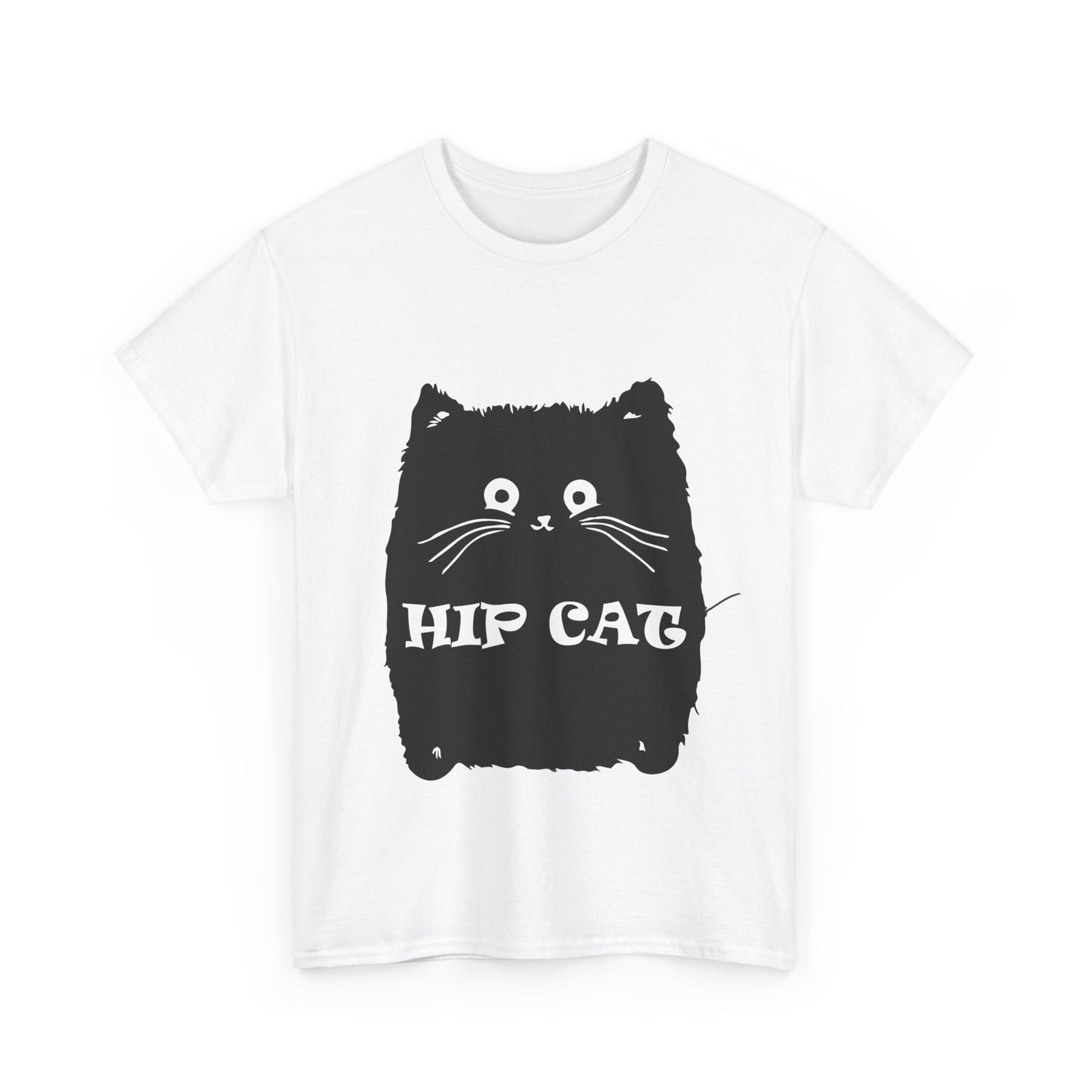 Funny Hip Cat Unisex Heavy Cotton Tee