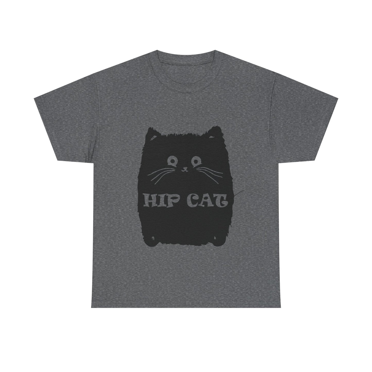 Funny Hip Cat Unisex Heavy Cotton Tee