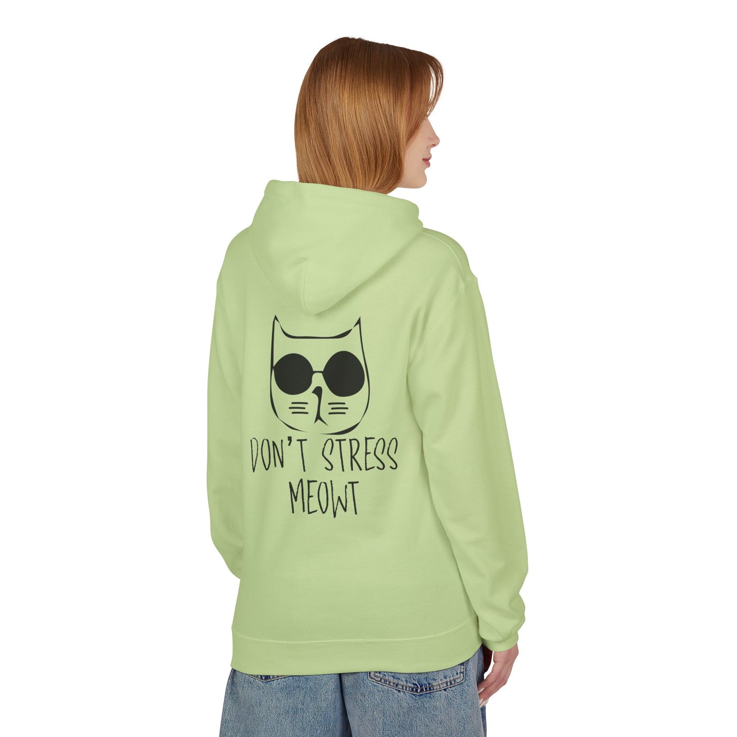 Cool Cat Vibes Hoodie - Cozy Fleece Pullover