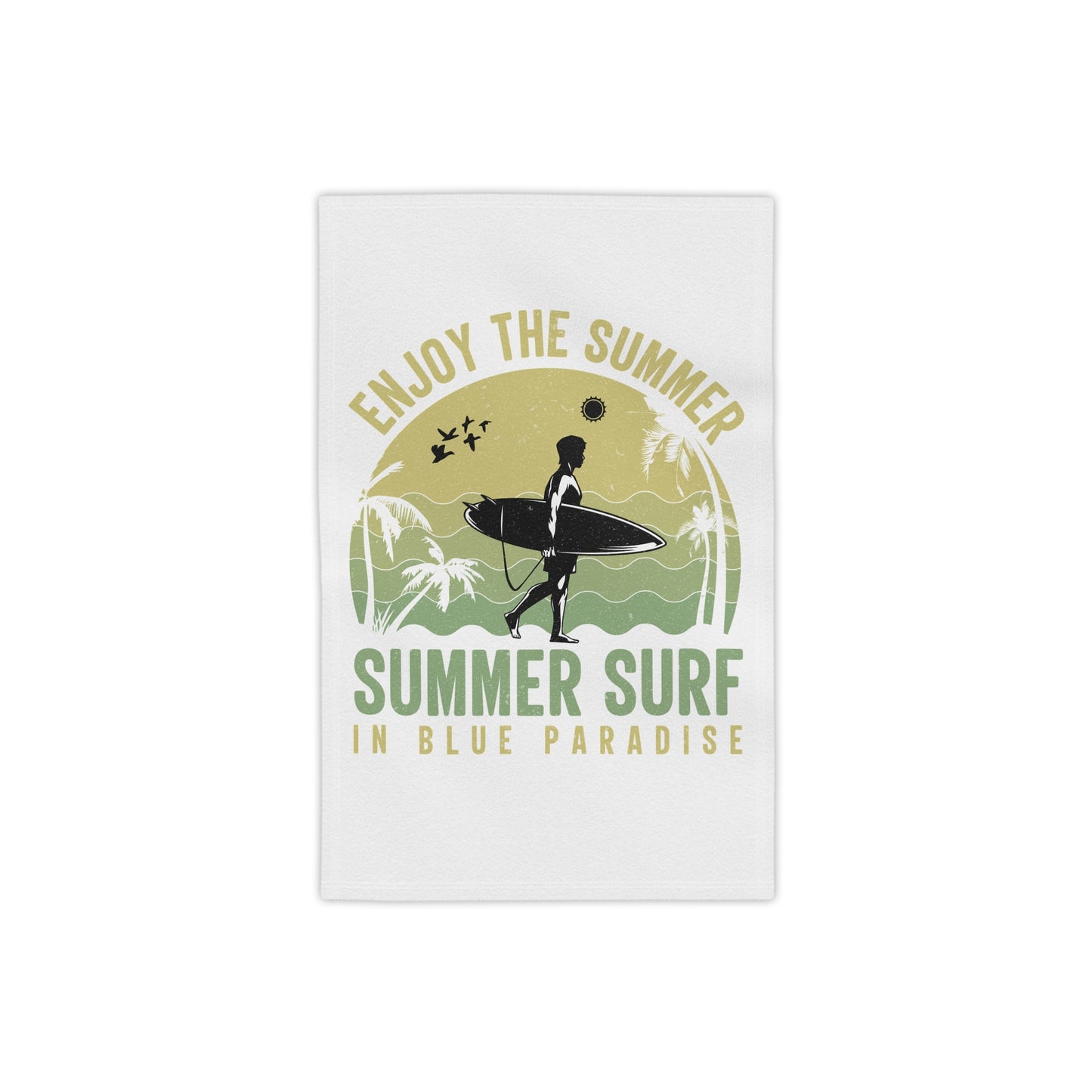 Surf Beach Towel - "Enjoy the Summer" Retro Surf Design