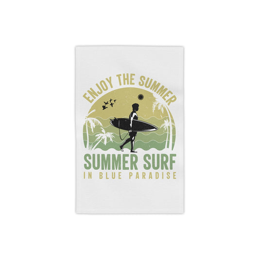 Surf Beach Towel - "Enjoy the Summer" Retro Surf Design