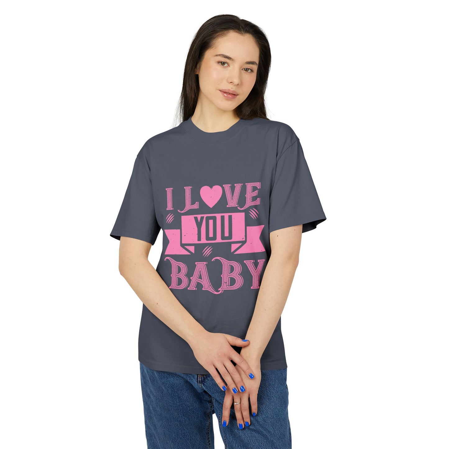 I Love You Baby Tee — Vintage Pink Romantic Graphic T‑Shirt