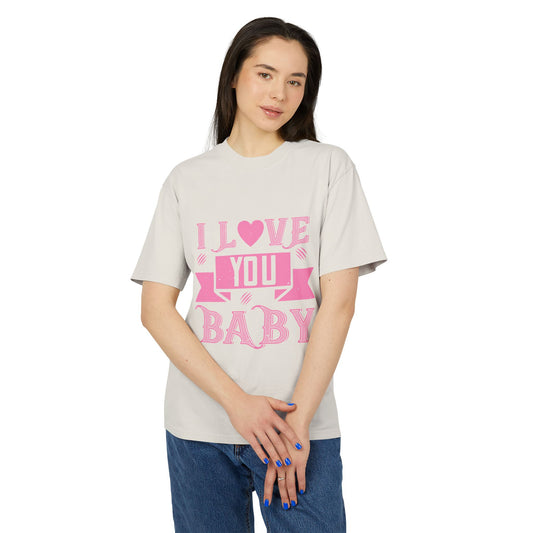 I Love You Baby Tee — Vintage Pink Romantic Graphic T‑Shirt