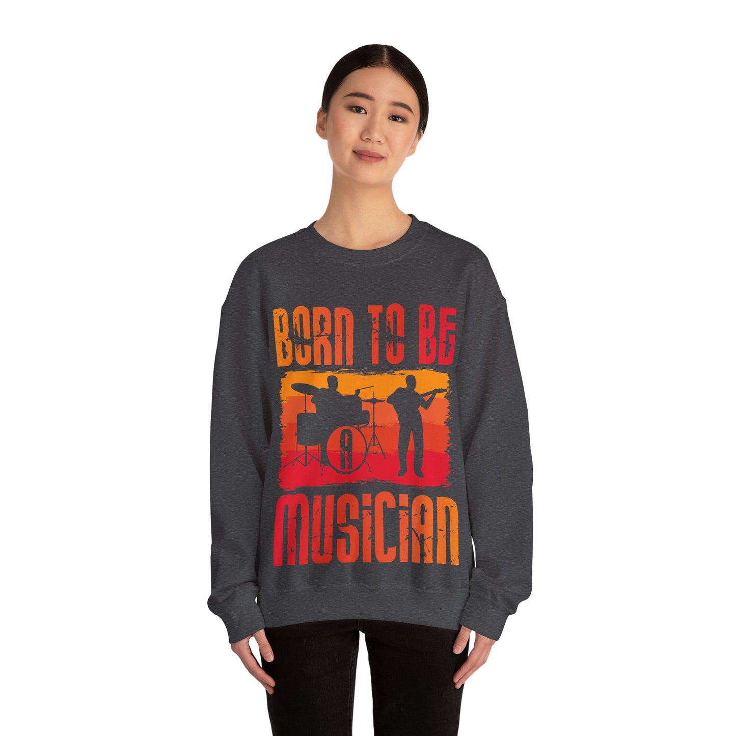 Born to Be Musician Crewneck Sweatshirt - Perfect for Music Lovers
