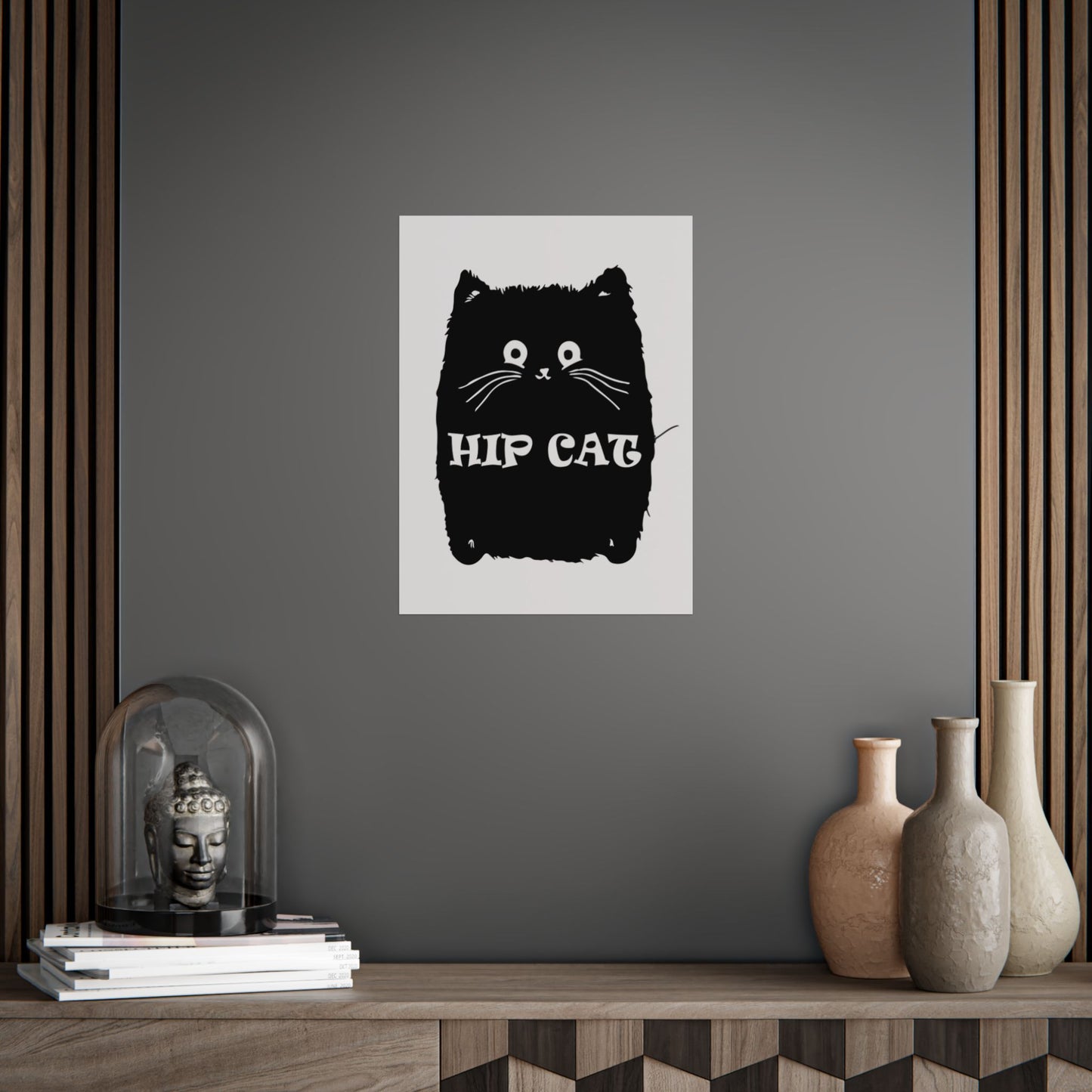 Cool Cat Wall Art - Hip Cat Unframed Poster for Cat Lovers