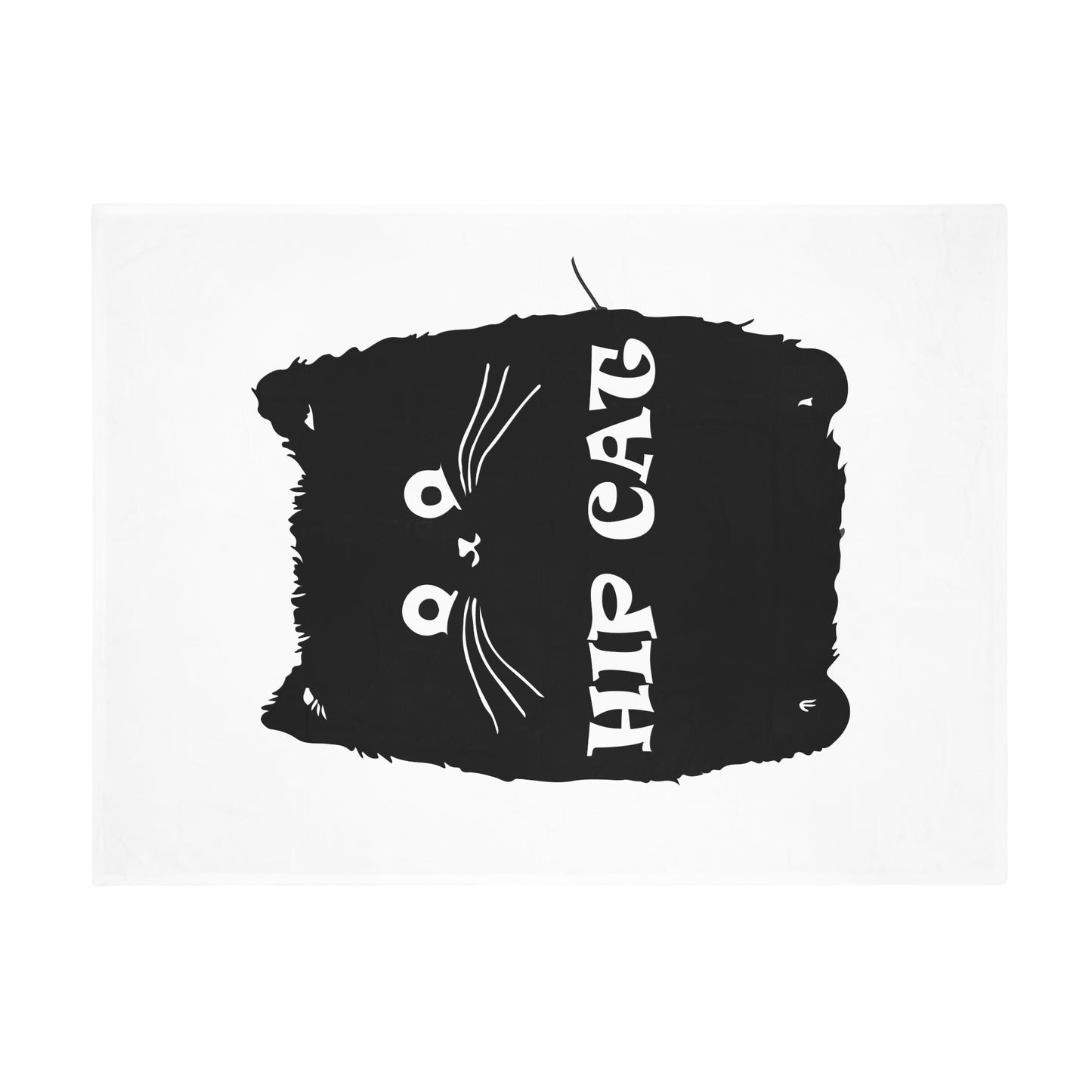 Hip Cat Plush Fleece Blanket - Cozy Cat Lover Gift