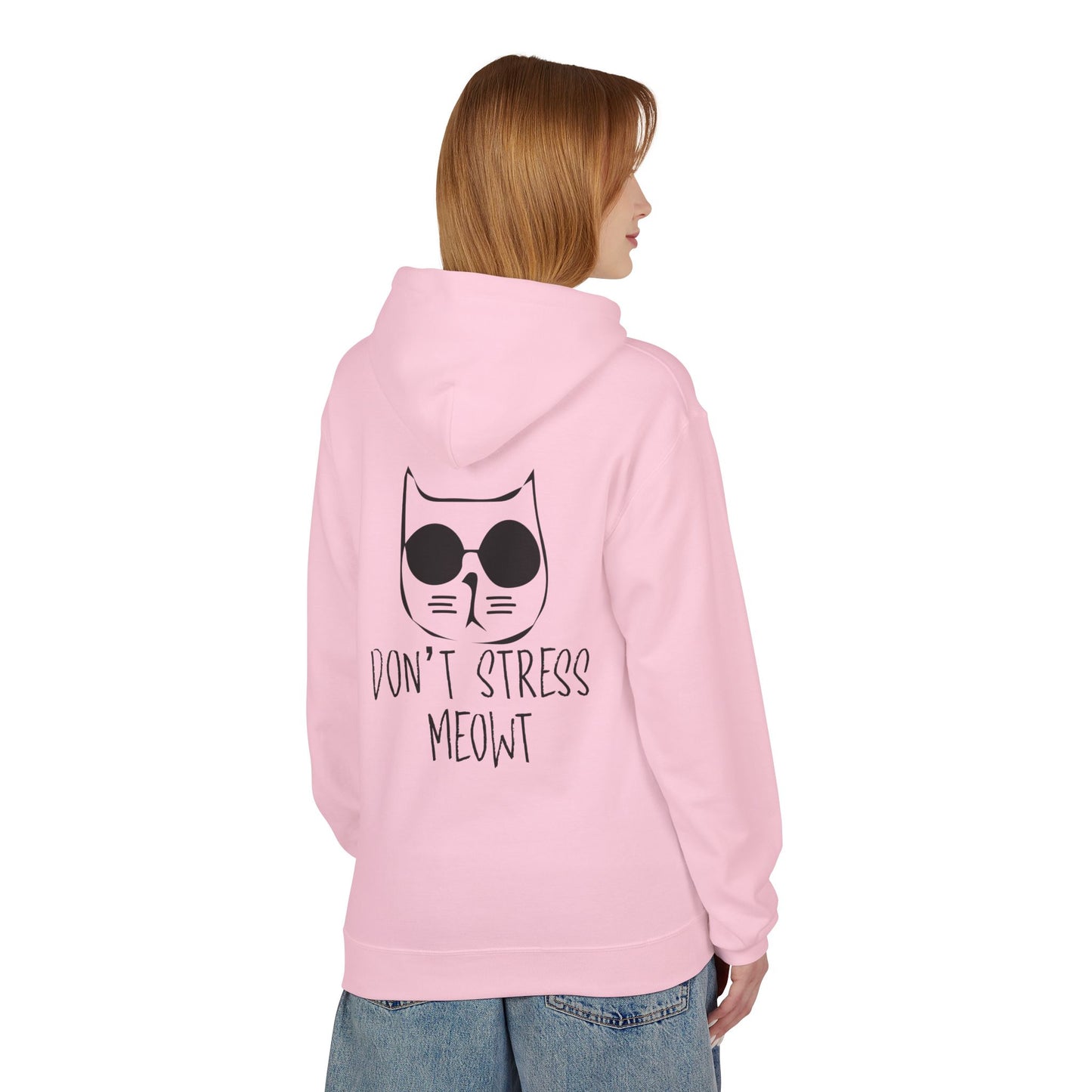 Cool Cat Vibes Hoodie - Cozy Fleece Pullover