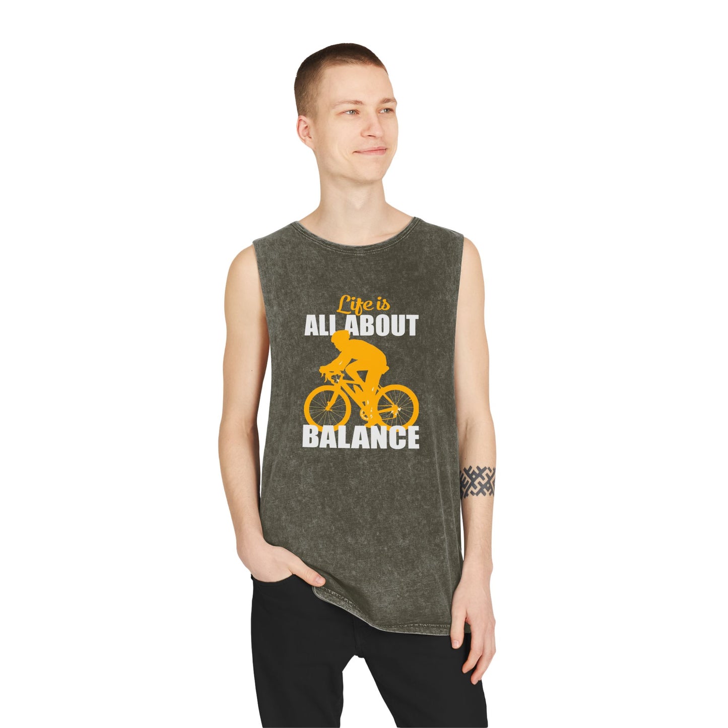 Stonewash Tank Top for Bikers - Adventure Tee, Outdoor Activewear