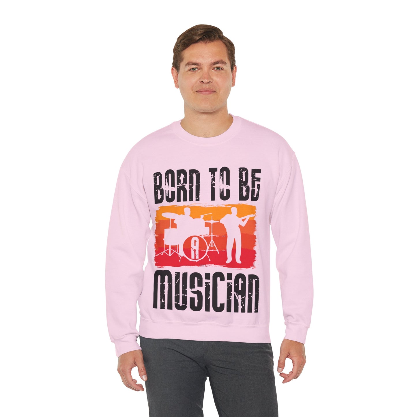 Musician Sweatshirt - "Born To Be Musician" Vintage Band Crewneck