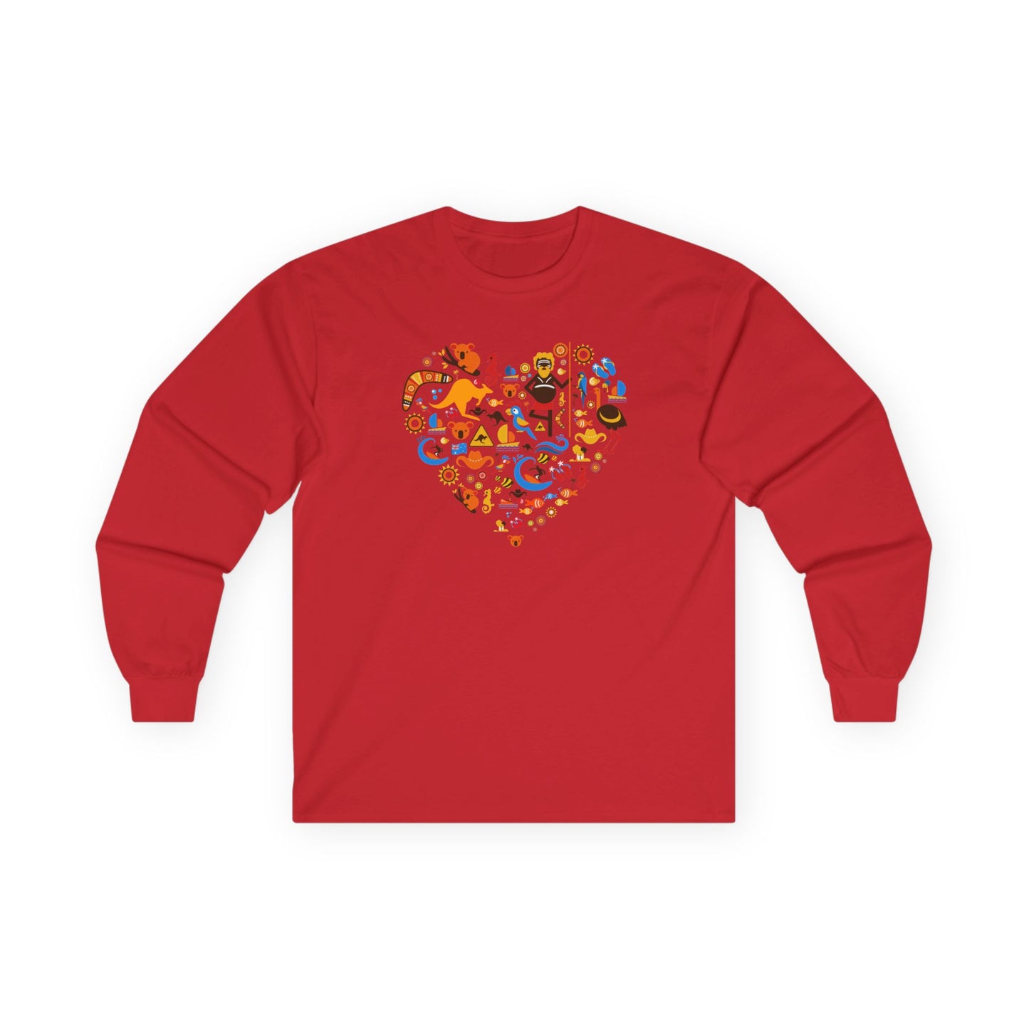 Summer Surf Heart Long Sleeve Tee — "Enjoy the Summer" Surf Graphic