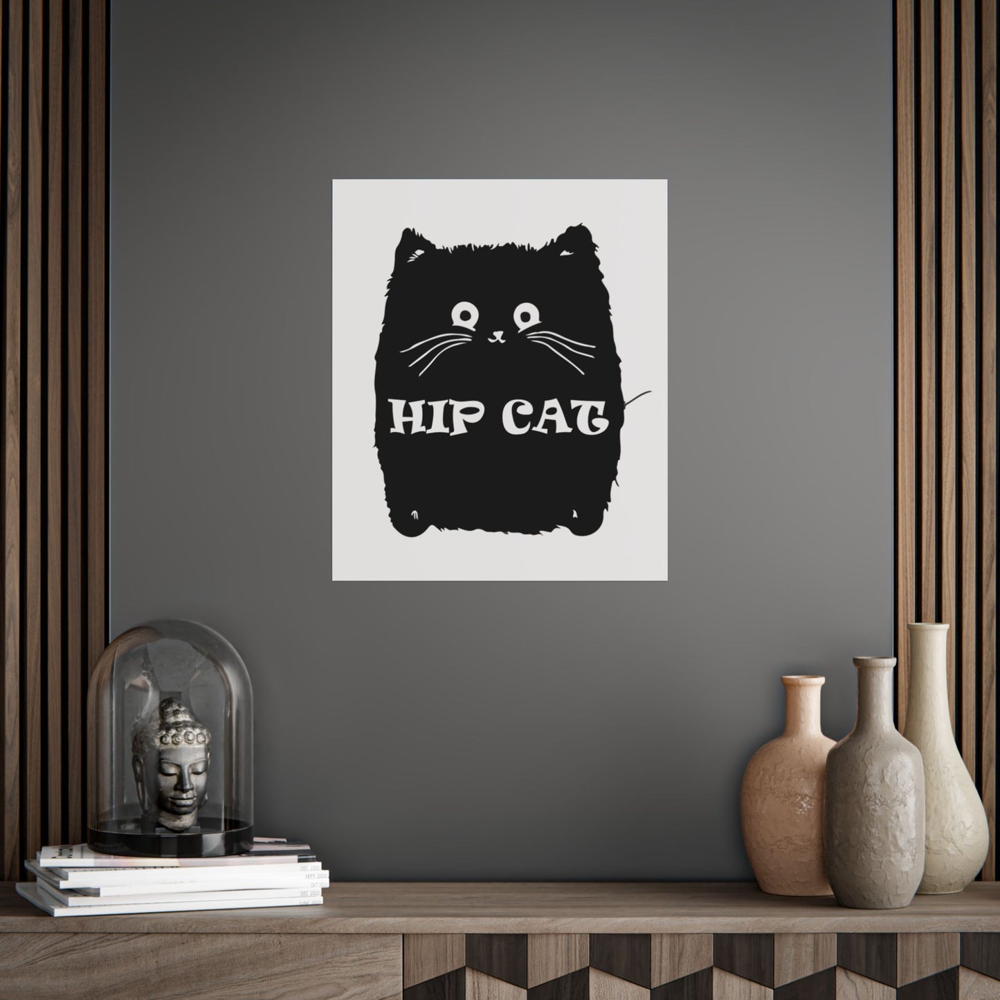 Cool Cat Wall Art - Hip Cat Unframed Poster for Cat Lovers