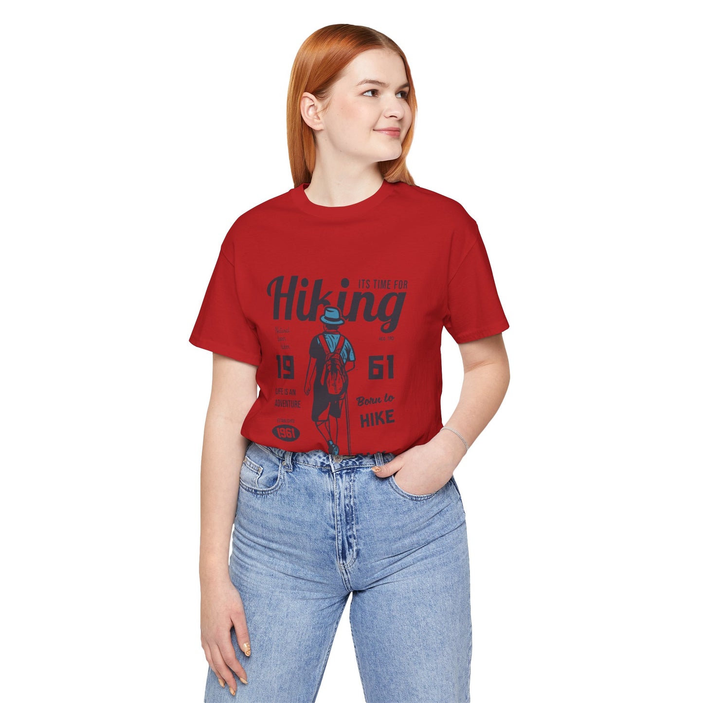 Hiking Tee — 'Take a Walk' Vintage Hiker Graphic T-Shirt