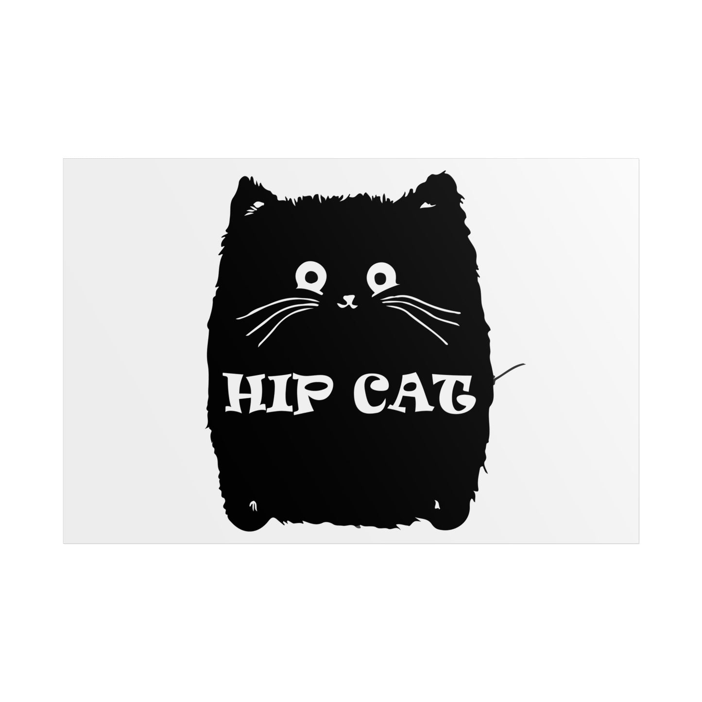 Hip Cat Poster — Cute Black Cat Wall Art Print