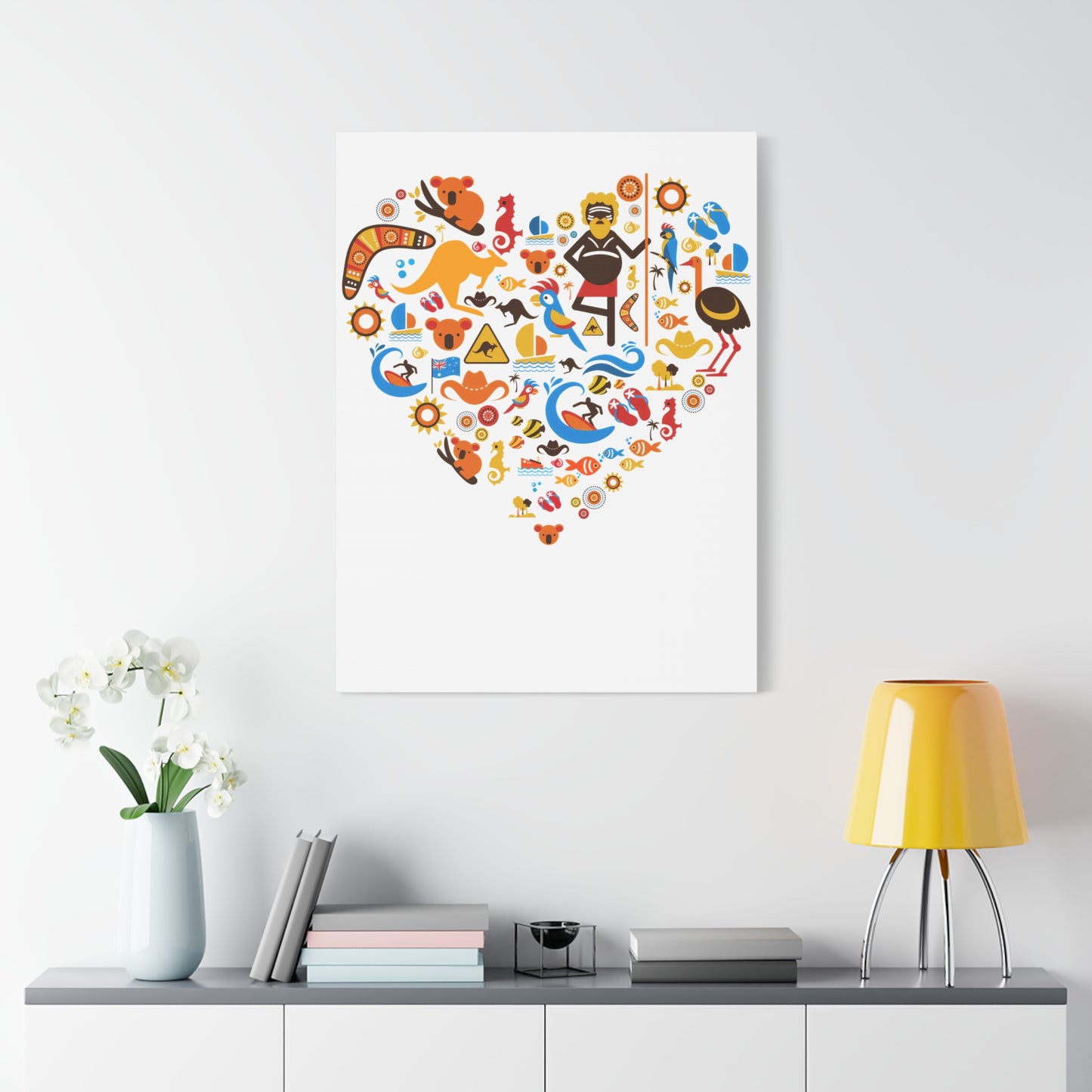 Heart Art Canvas Print - Australian Landscape Decor