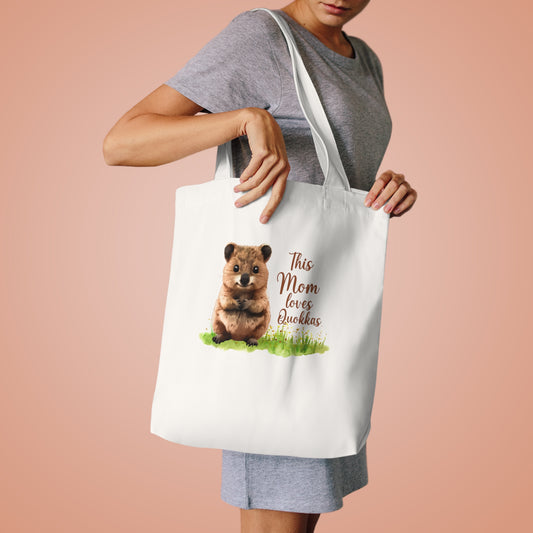 Tote Bag — "This Mom Loves Quokkas" Cute Quokka Mom Tote, Animal Lover Gift
