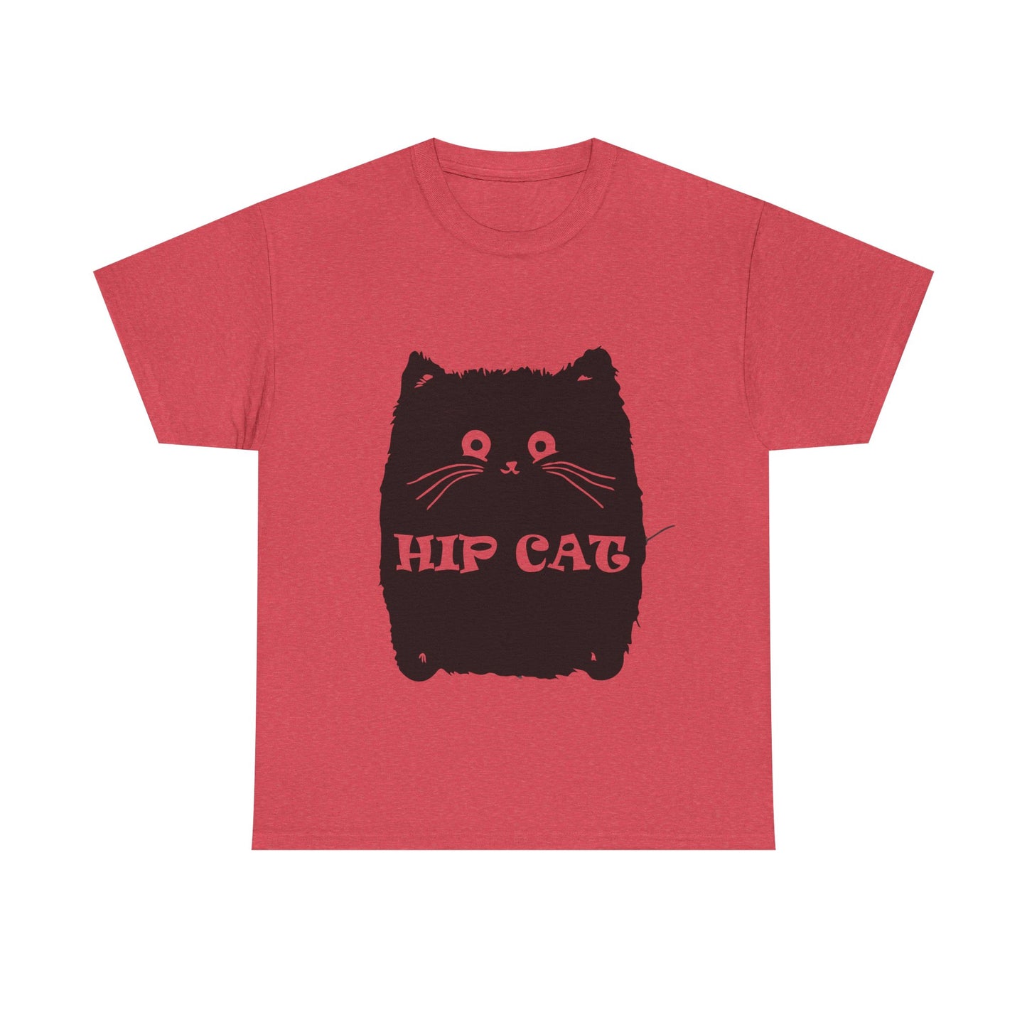 Funny Hip Cat Unisex Heavy Cotton Tee
