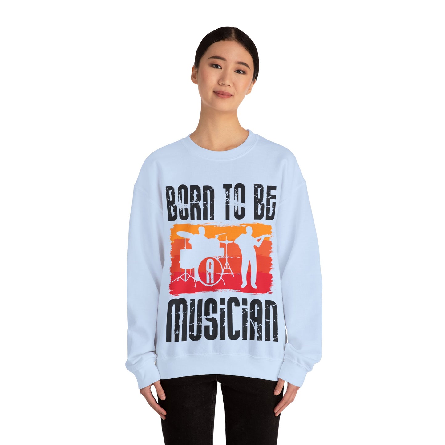 Musician Sweatshirt - "Born To Be Musician" Vintage Band Crewneck