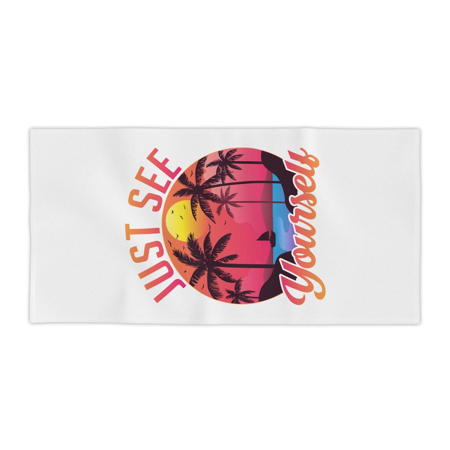 Tropical Beach Towels with Motivational Quote