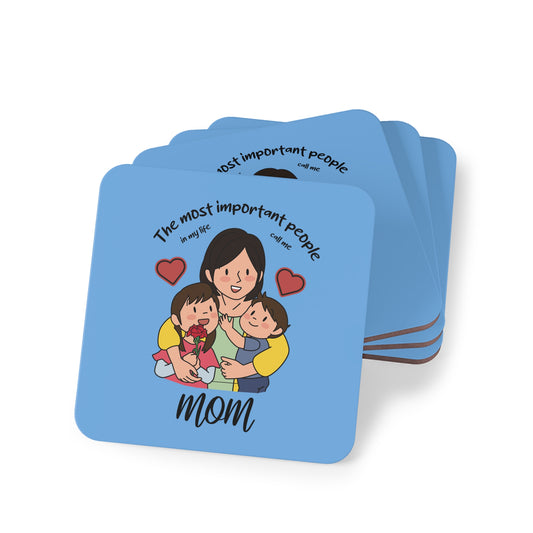 Mama & Kids Illustration Coaster — "The Most Important People" Mom Drink Coaster