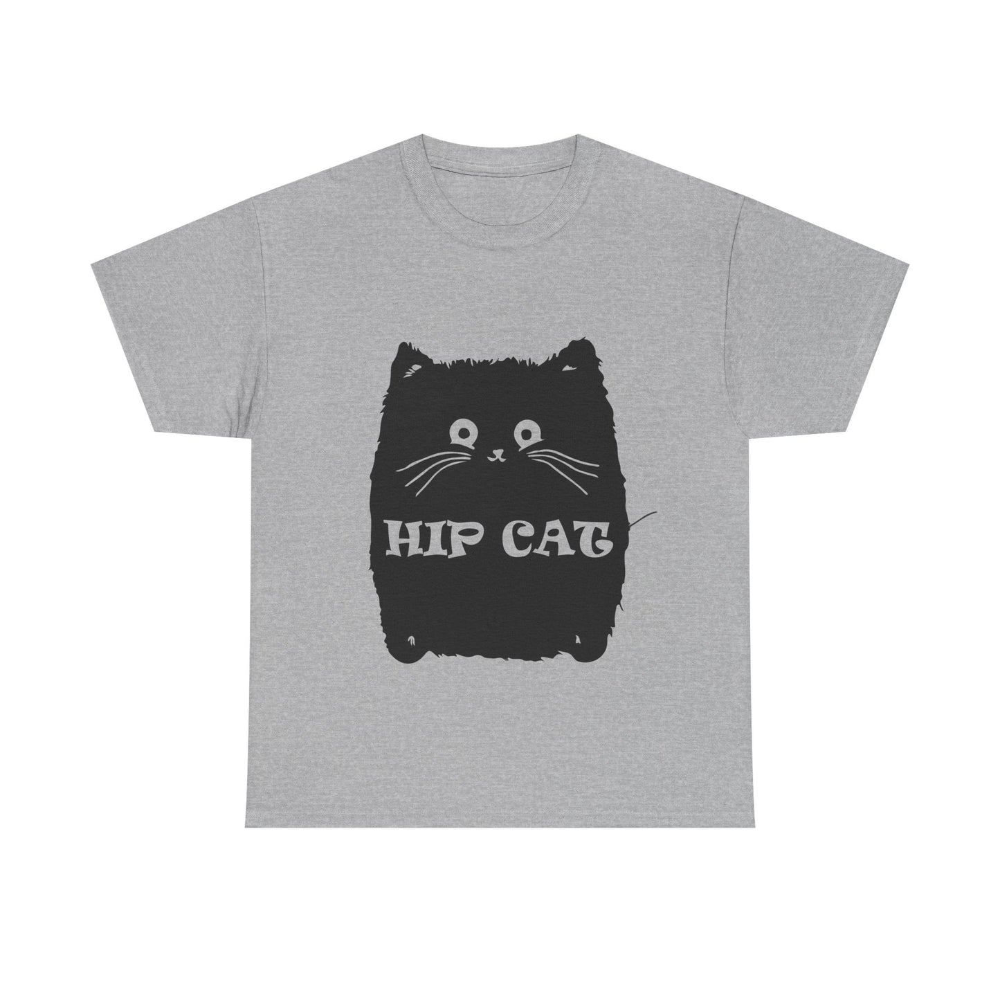 Funny Hip Cat Unisex Heavy Cotton Tee