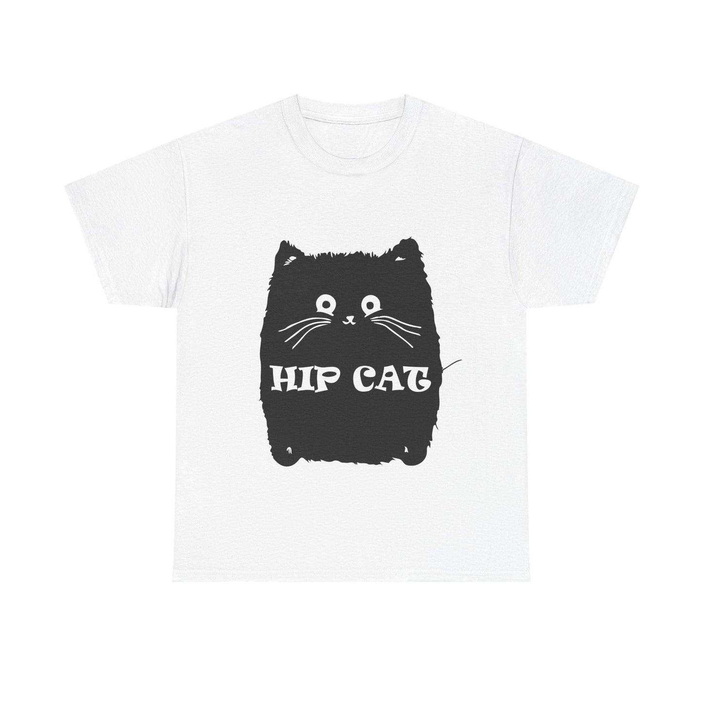 Funny Hip Cat Unisex Heavy Cotton Tee