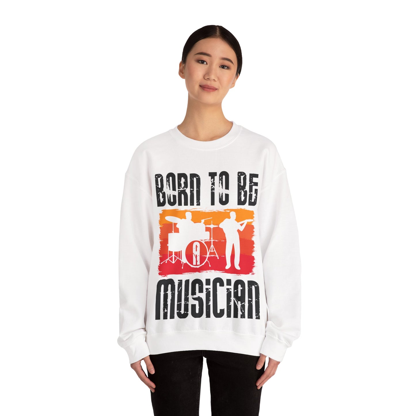 Musician Sweatshirt - "Born To Be Musician" Vintage Band Crewneck