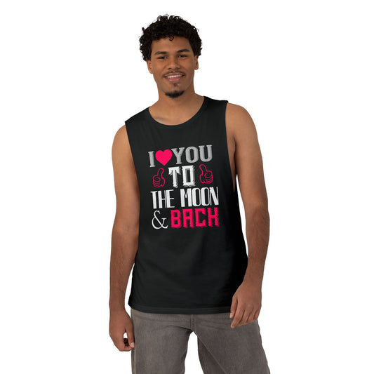 I Love You to the Moon & Back Tank Top — Romantic Graphic Tank