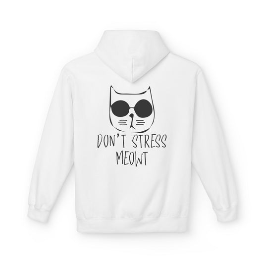 Cool Cat Vibes Hoodie - Cozy Fleece Pullover