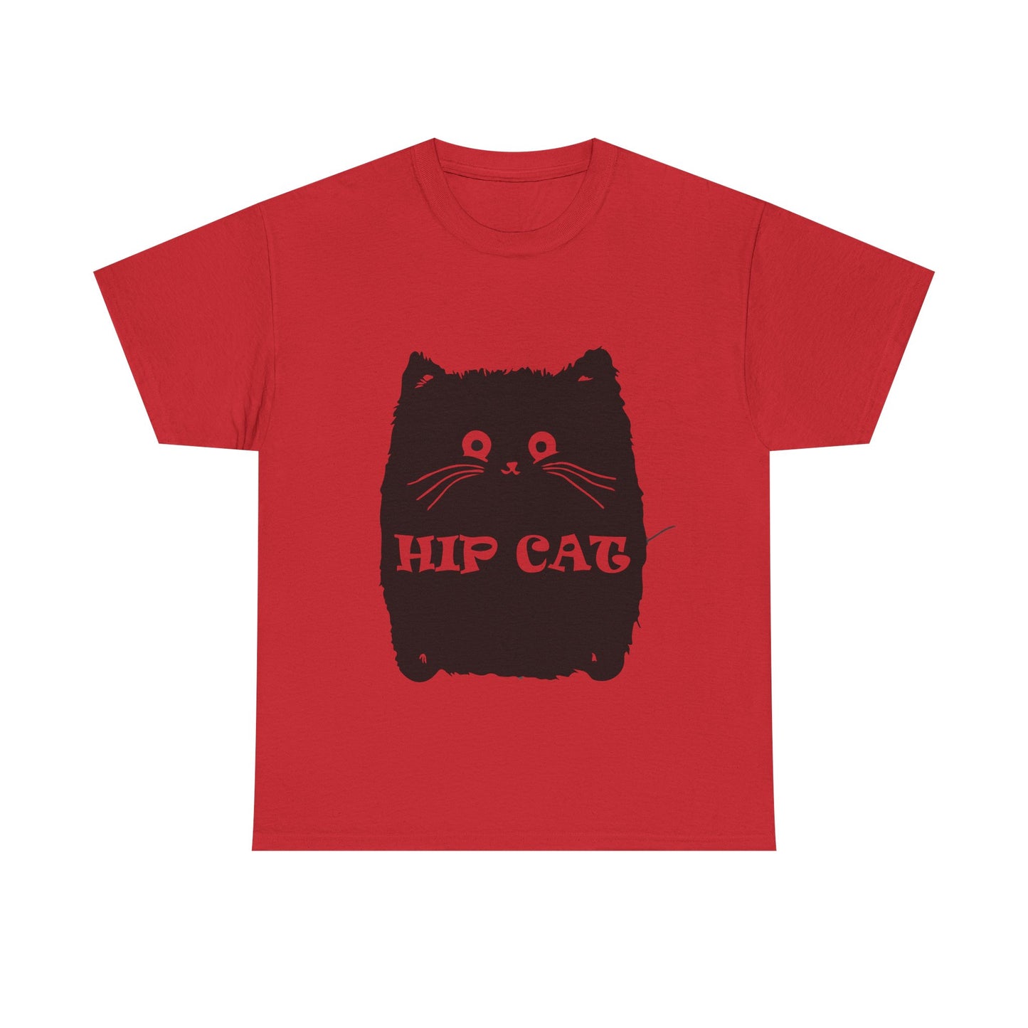 Funny Hip Cat Unisex Heavy Cotton Tee