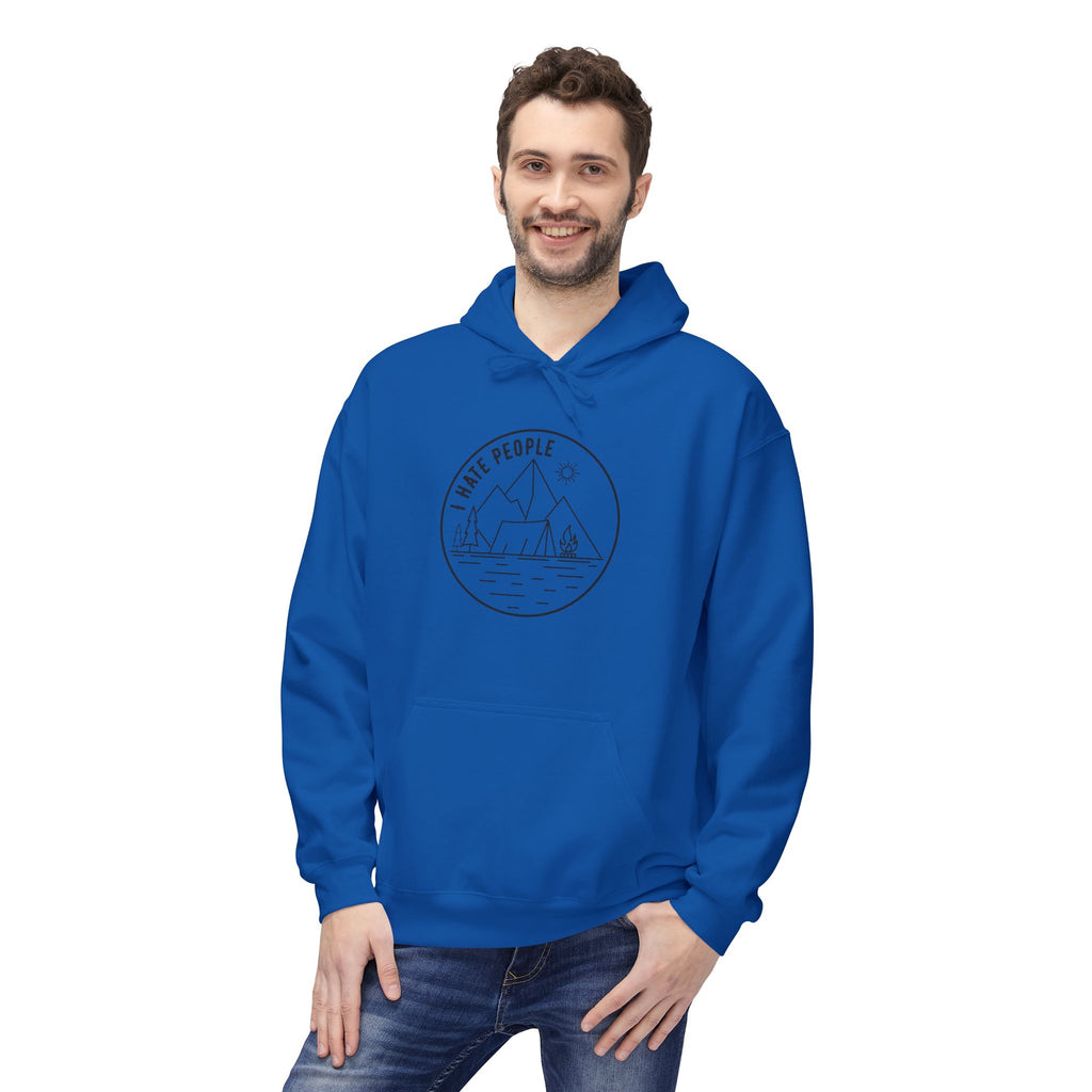 Adventure Camp Hoodie — 'Make People' Minimal Mountain & Lake Design