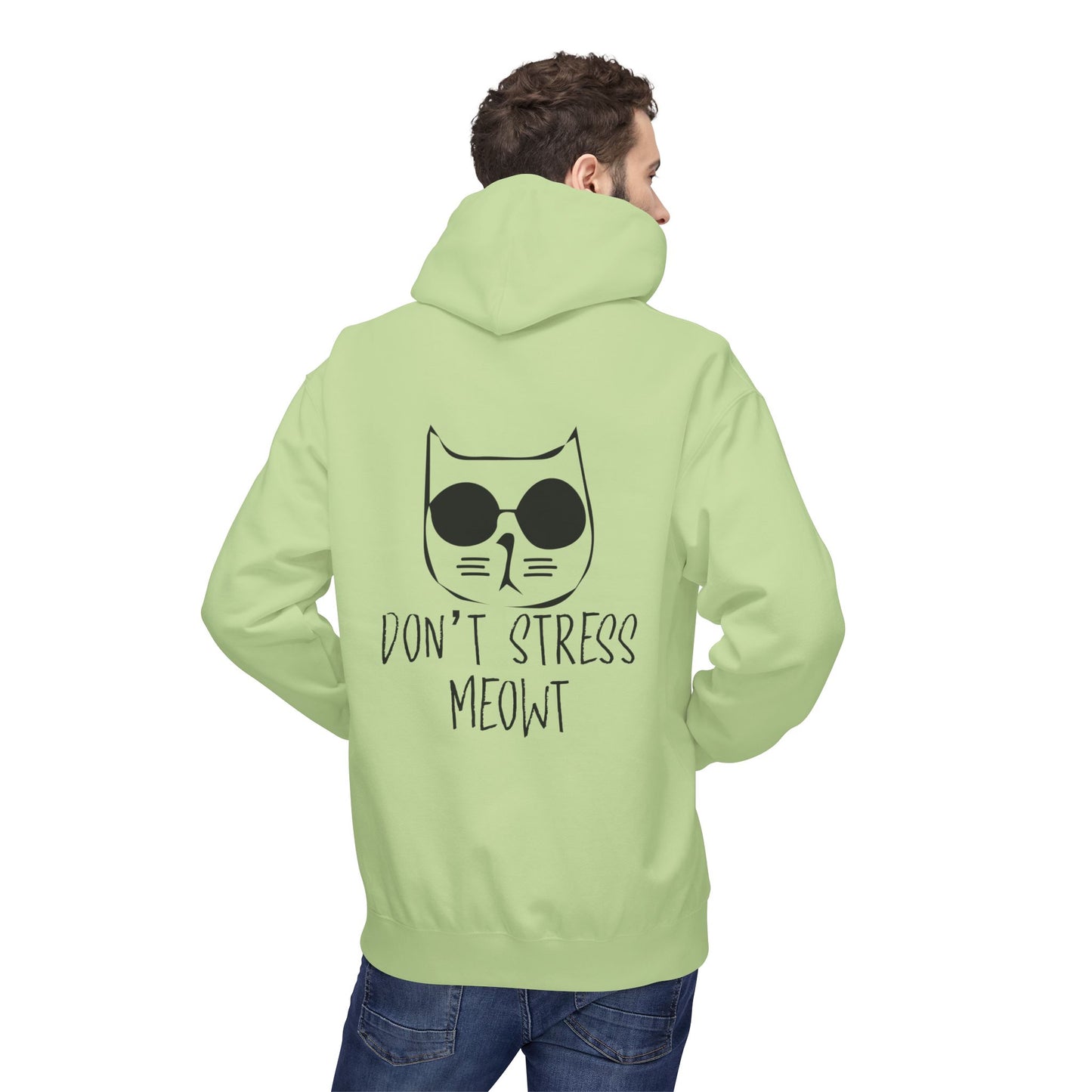 Cool Cat Vibes Hoodie - Cozy Fleece Pullover