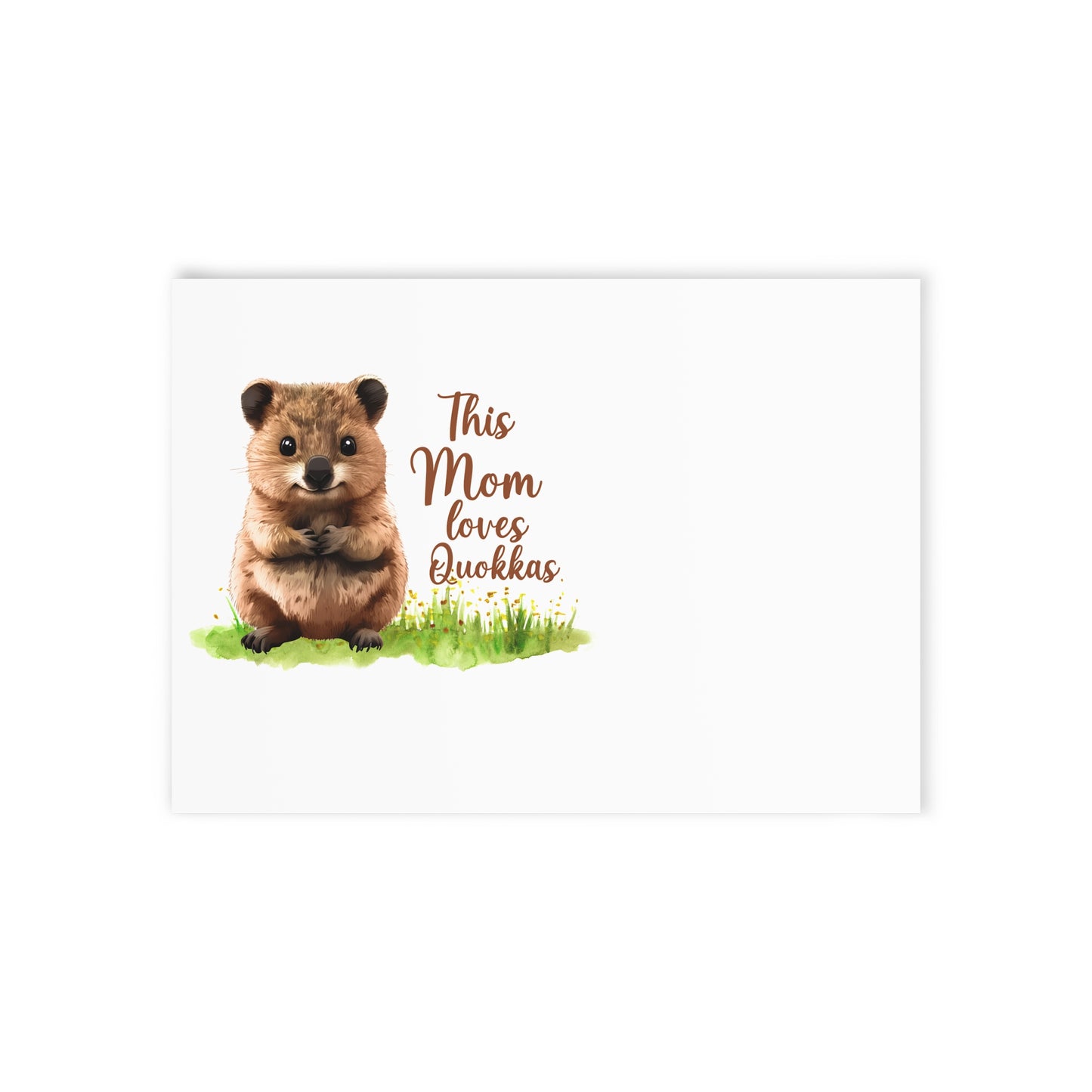 Holiday Card – 'This Mom Loves Pawdubs' Cute Bear & Paw Print Two-Sided Greeting