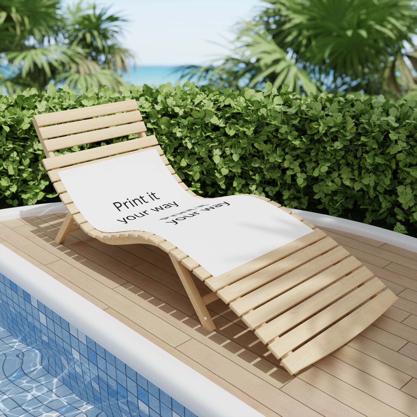 Customizable 'Print It Your Way' Beach Towel — Personalized Lightweight Beach & Pool Towel